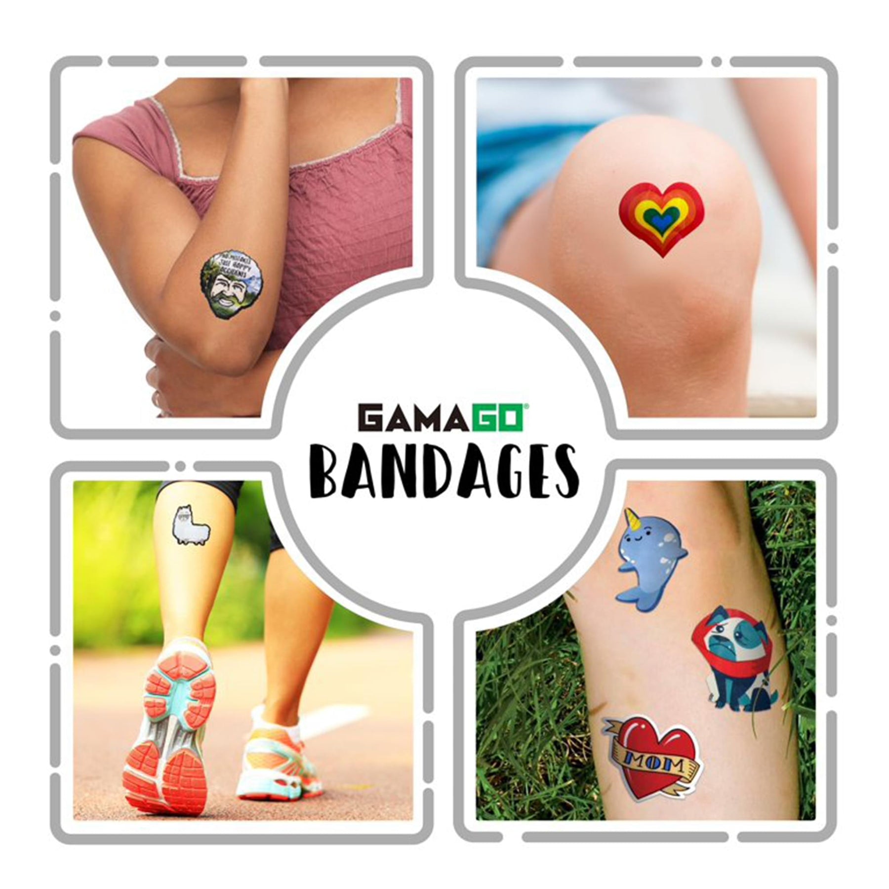 Rainbow Heart Adhesive Bandages | 18 Count