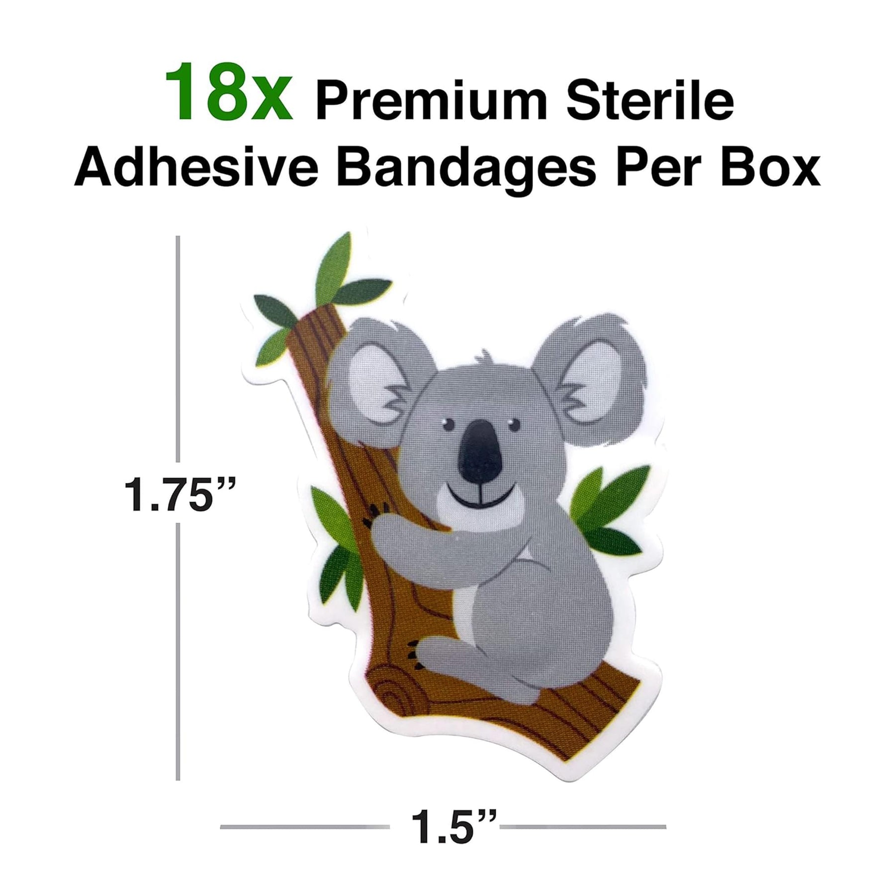 Koala Bear Adhesive Bandages | 18 Count