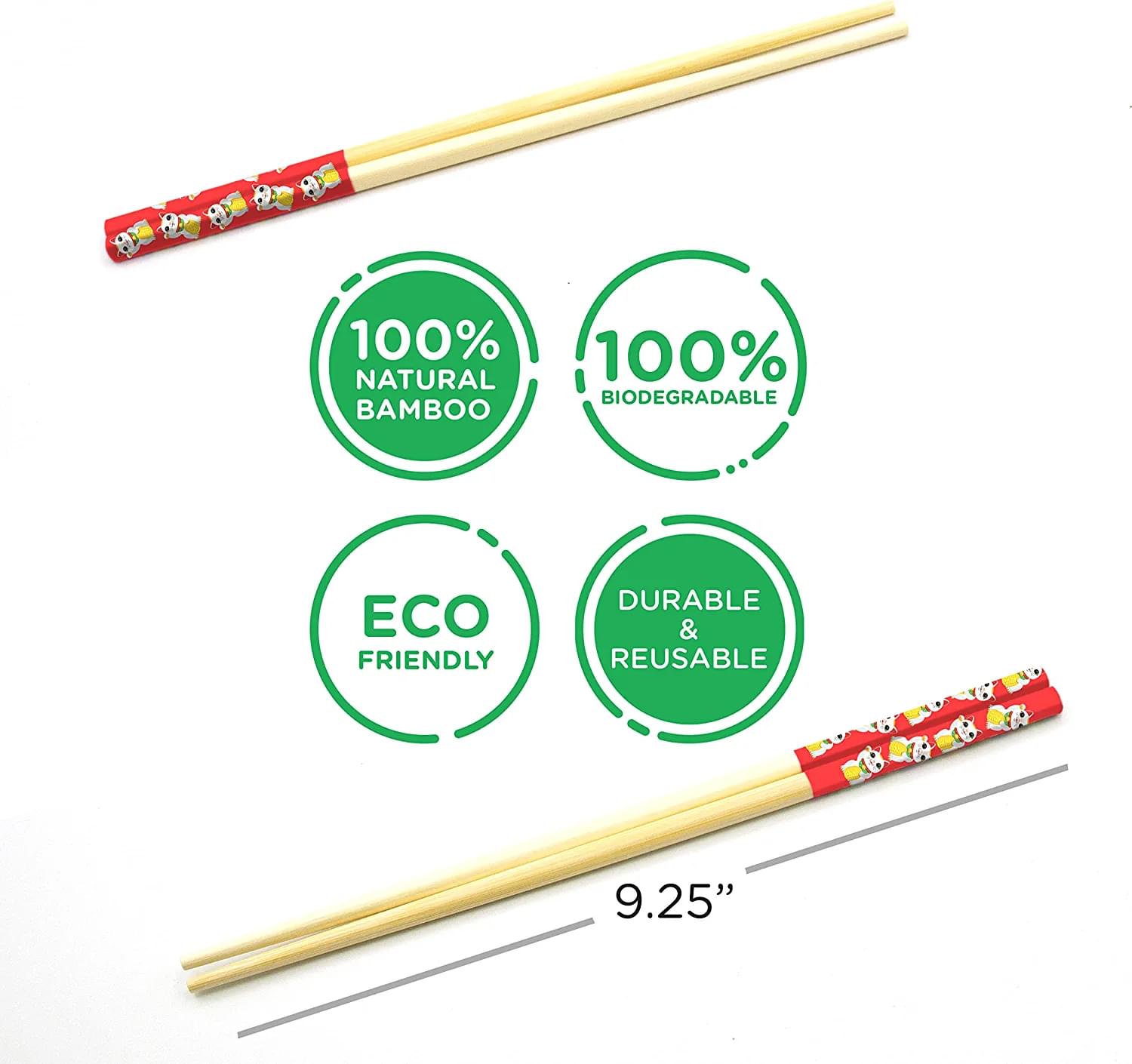 Lucky Cat GAMAGO Cast Bamboo Chopsticks | Set of 4
