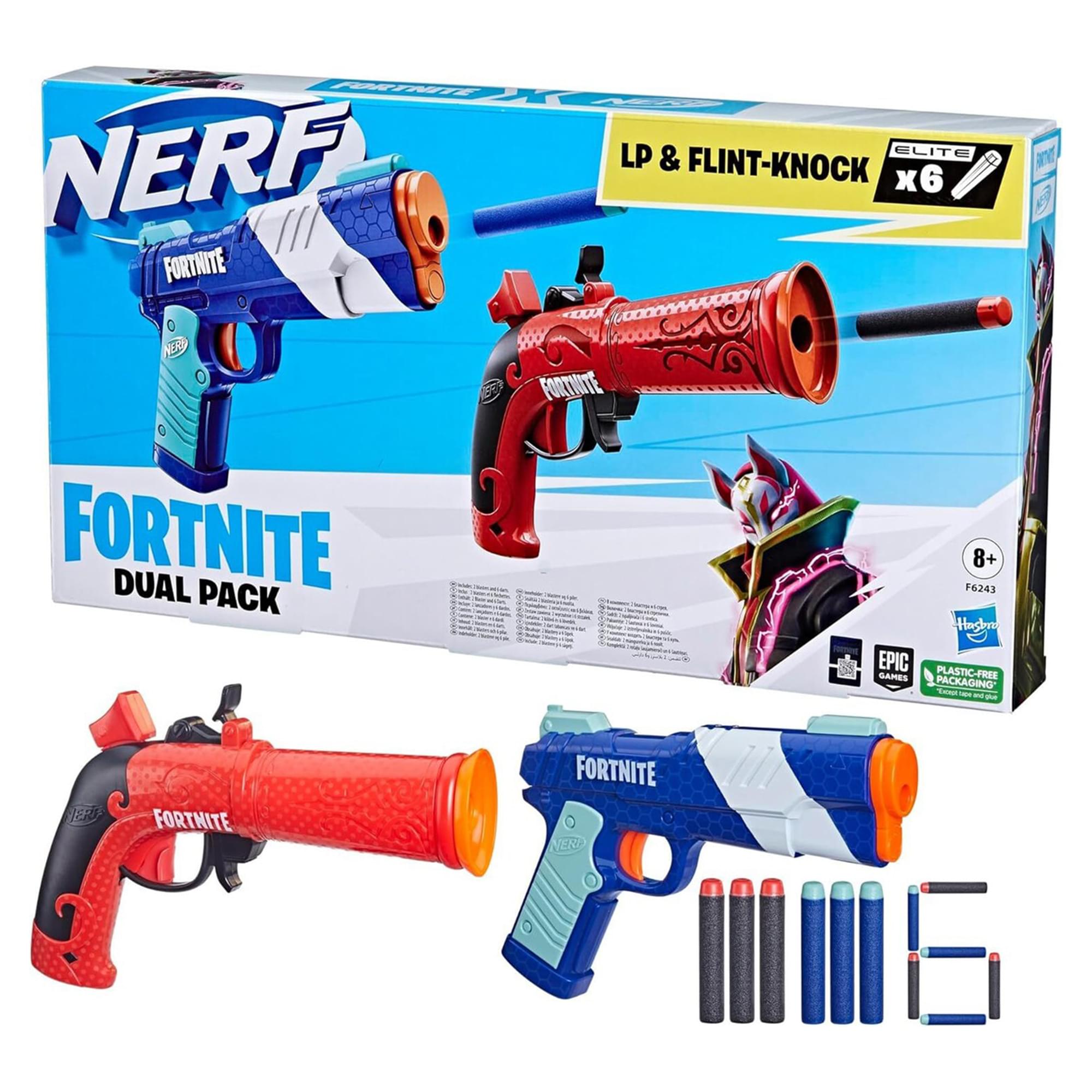 Fortnite Nerf Dart Blaster Set | LP & Flint Knock | Free Shipping