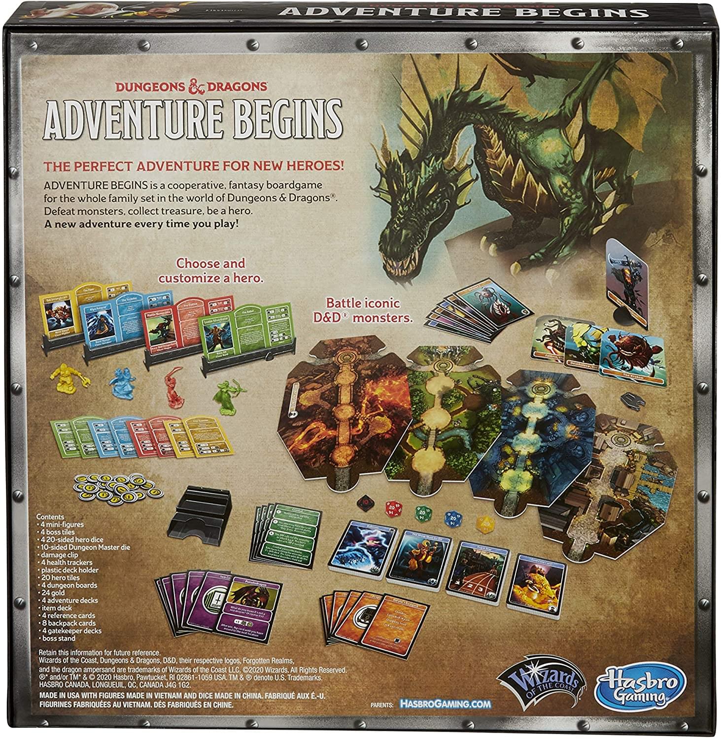 Dungeons & Dragons Adventure Begins Board Game | 2-4 Players