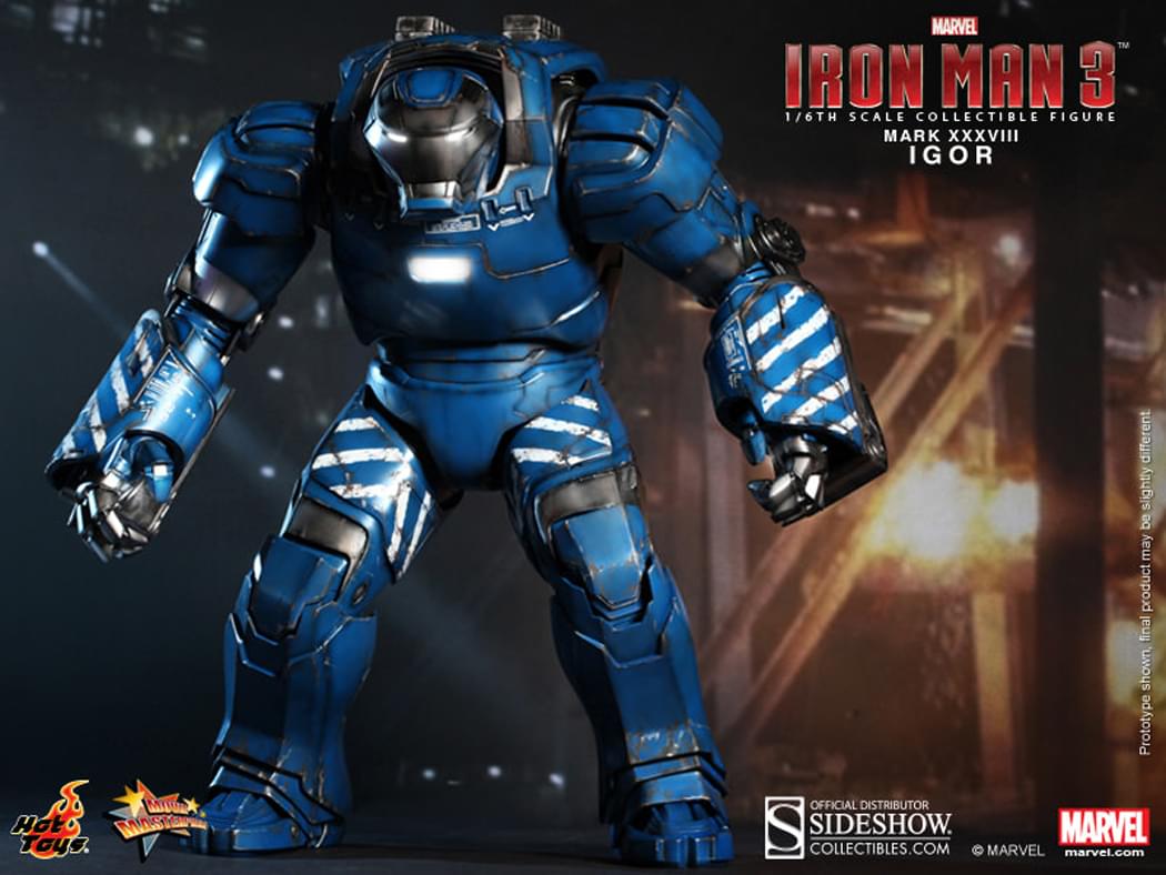 Iron Man 3 1:6 Movie Masterpiece Action Figure Iron Man Mark 38 Igor By Hot Toys