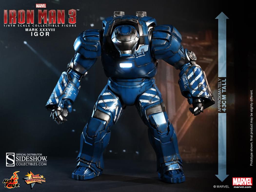 Iron Man 3 1:6 Movie Masterpiece Action Figure Iron Man Mark 38 Igor By Hot Toys