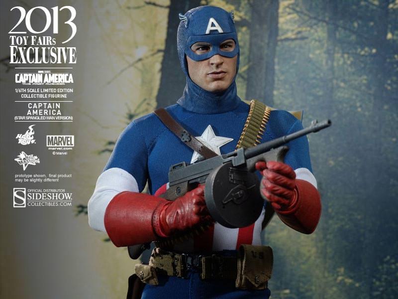 Captain America 12" Star Spangled Man 2013 Toy Exclusive Figure By Hot Toys