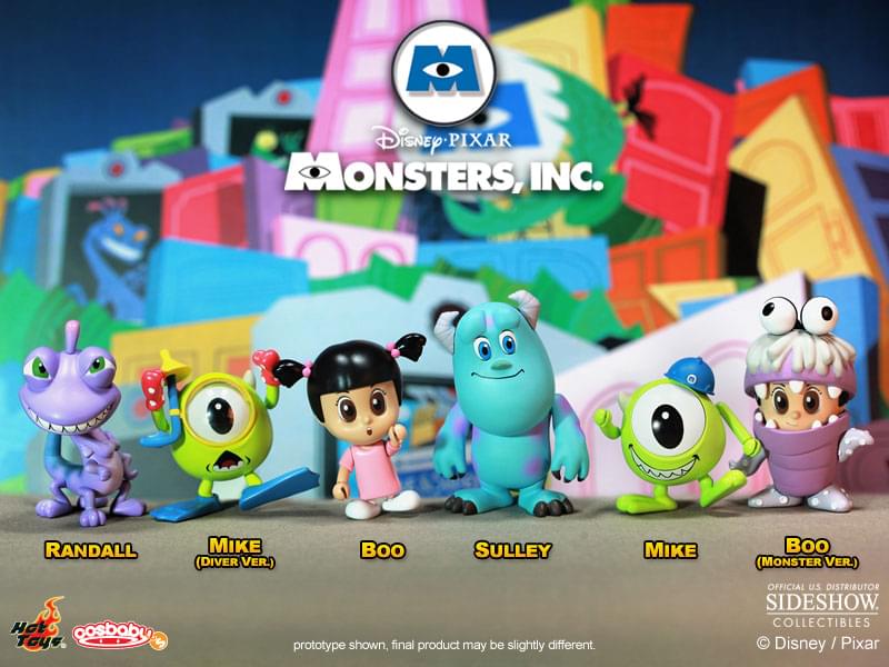 Monsters Inc. 3" Cosbaby Figures, Set of 6