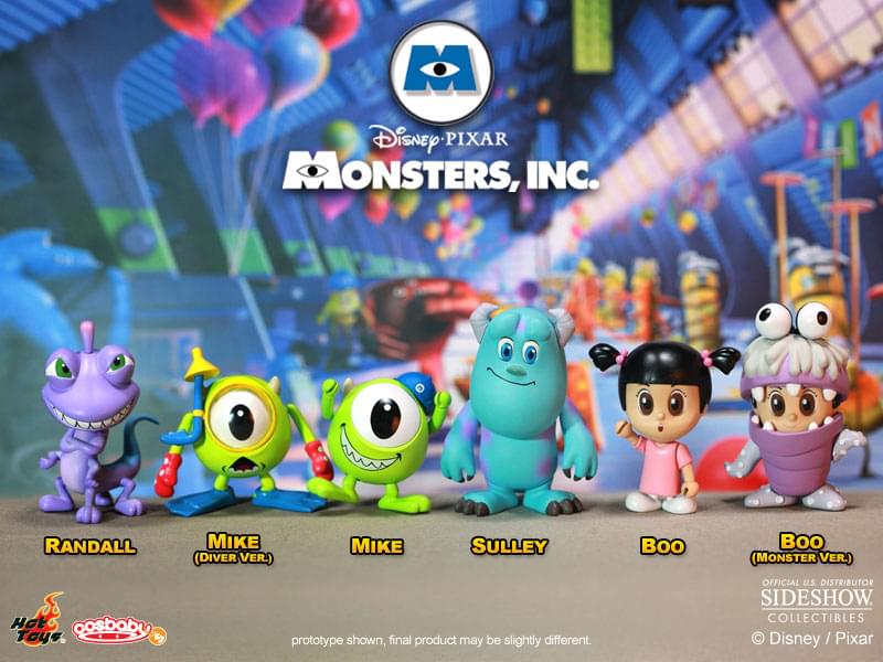 Monsters Inc. 3" Cosbaby Figures, Set of 6