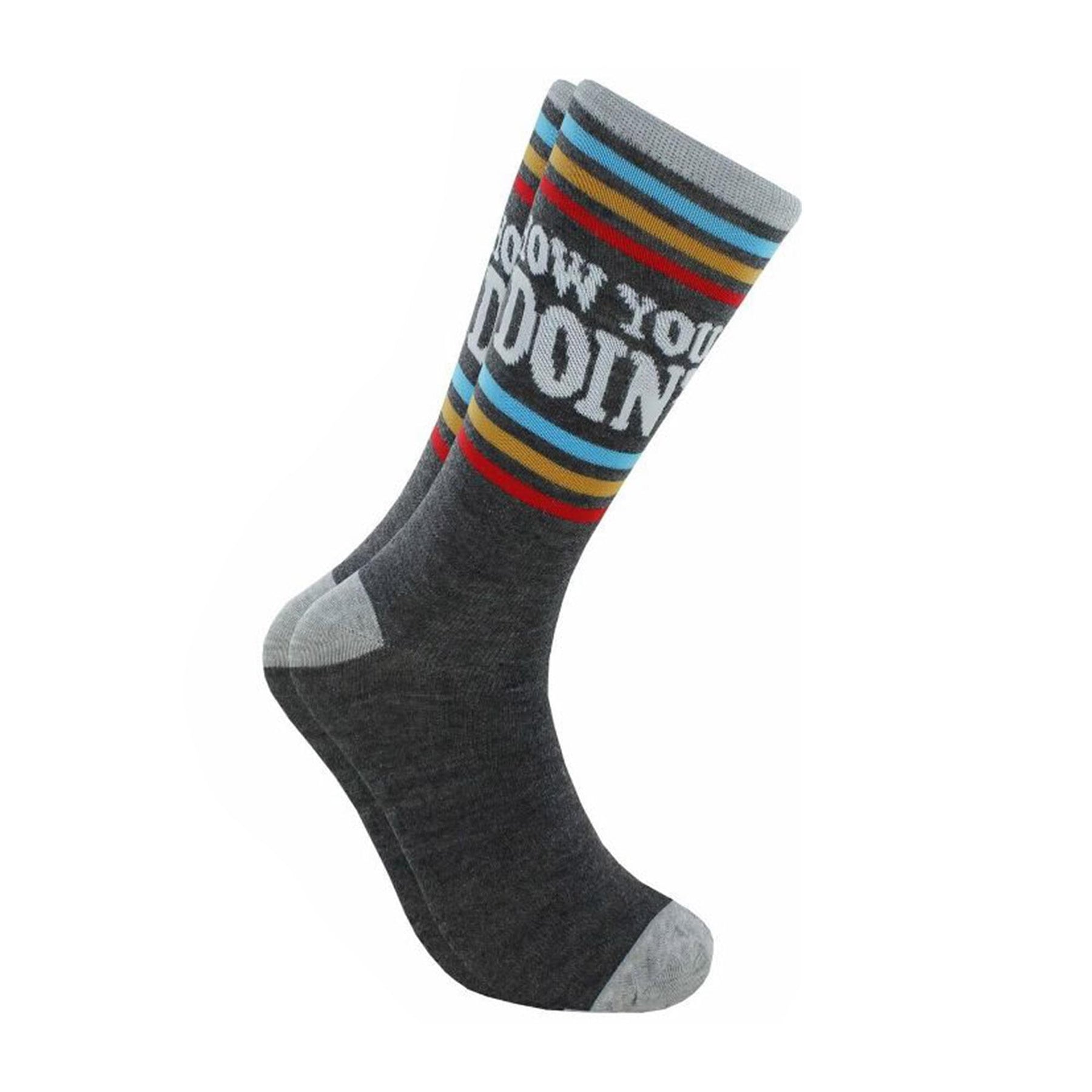 Friends How You Doing and Logo Unisex Novelty Crew Socks | 2 Pairs | Size 6-12
