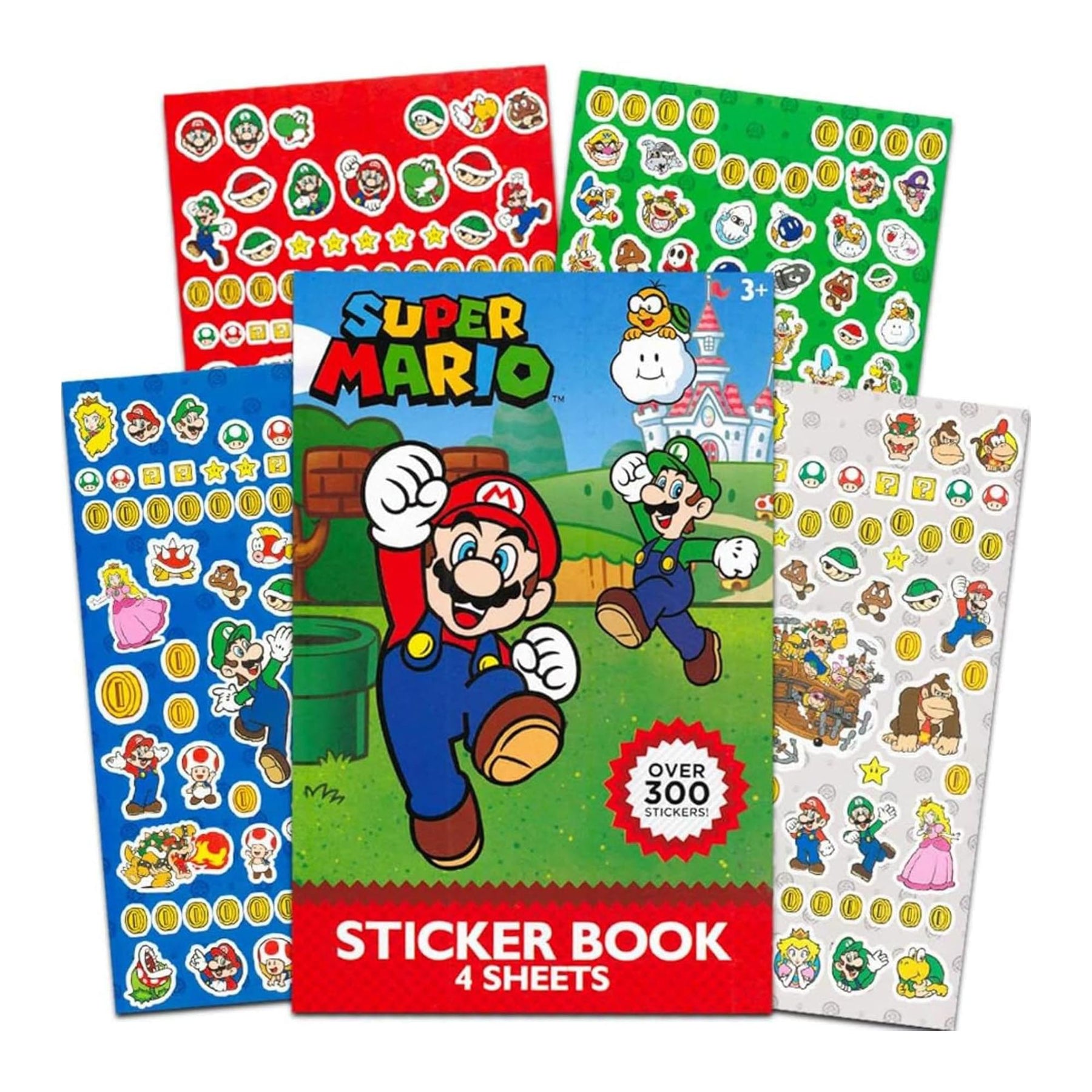 Super Mario 4 Sheet Sticker Pad | 300+ Stickers