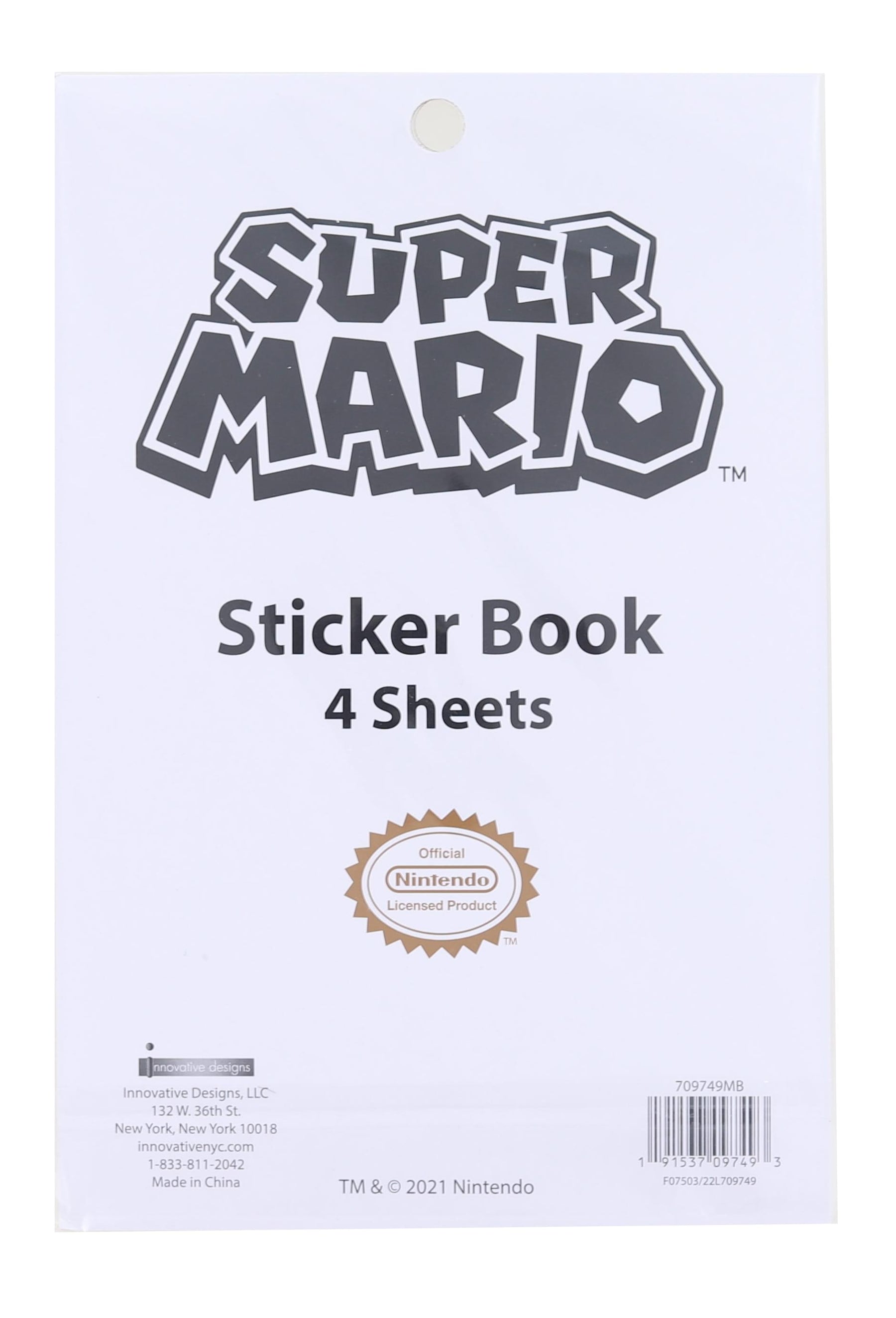 Super Mario Sticker Book | 4 Sheets | Over 300 Stickers