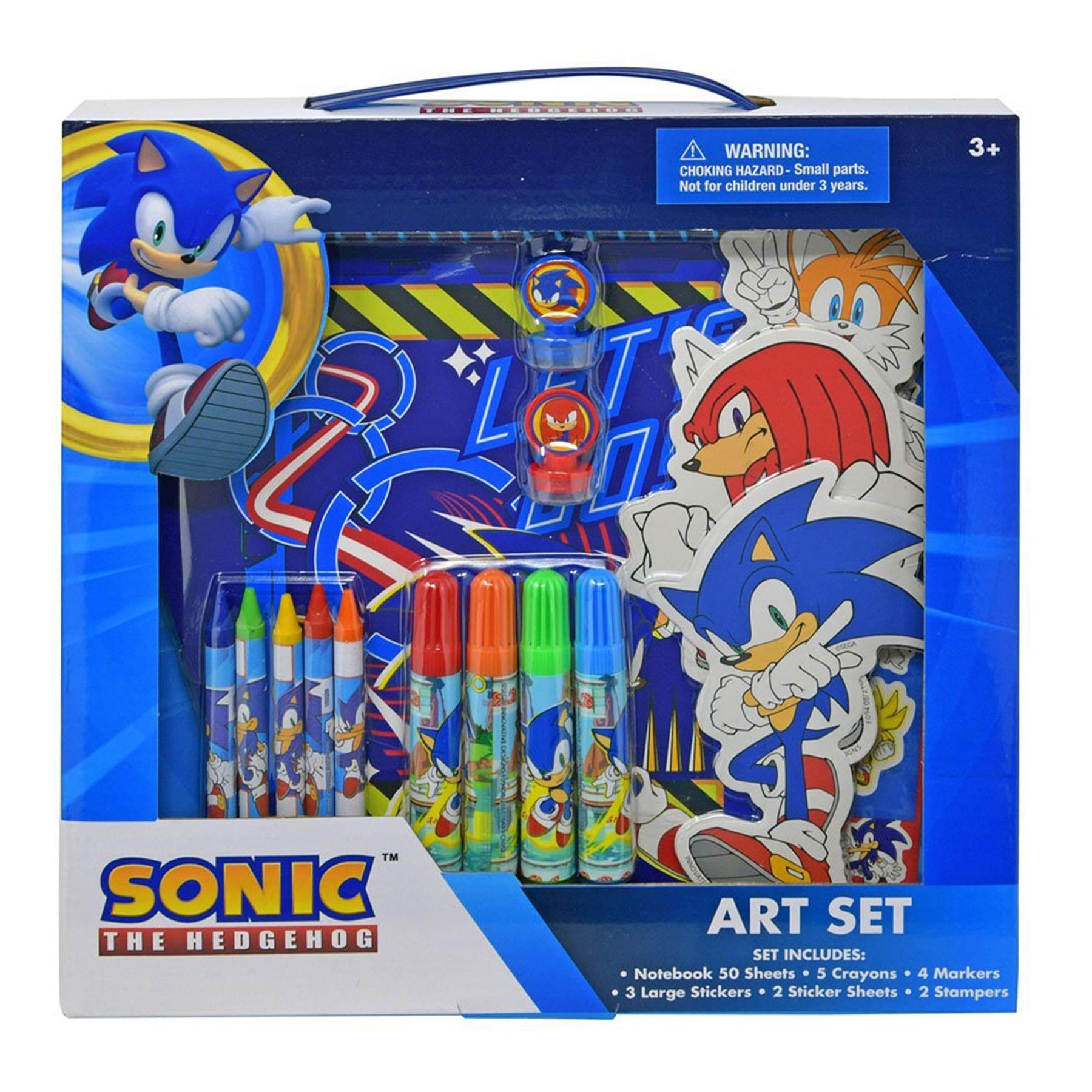 Sonic The Hedgehog Art Set | Notebook, Crayons, Markers, More