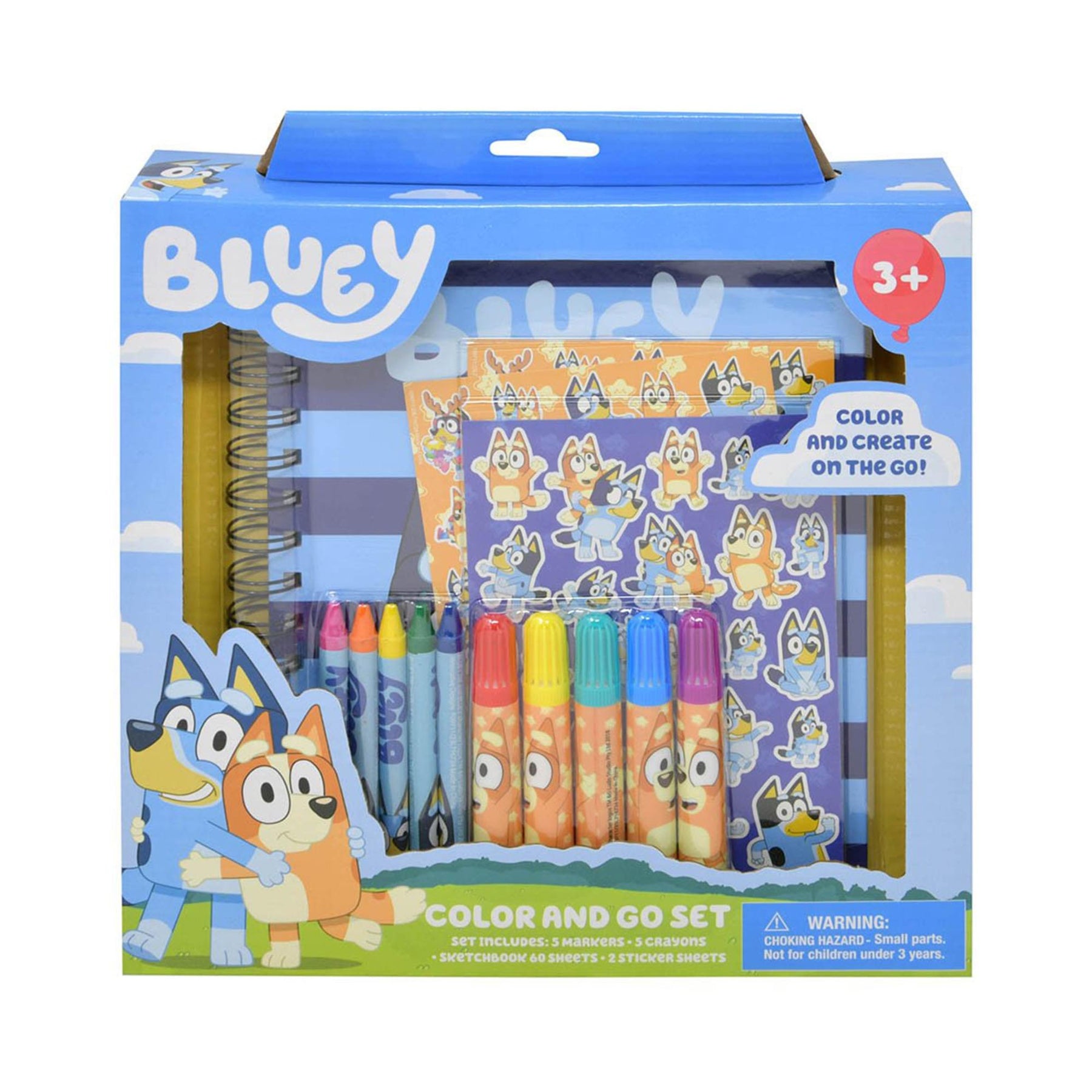Bluey Art Set | Sketchbook, Crayons, Markers, More