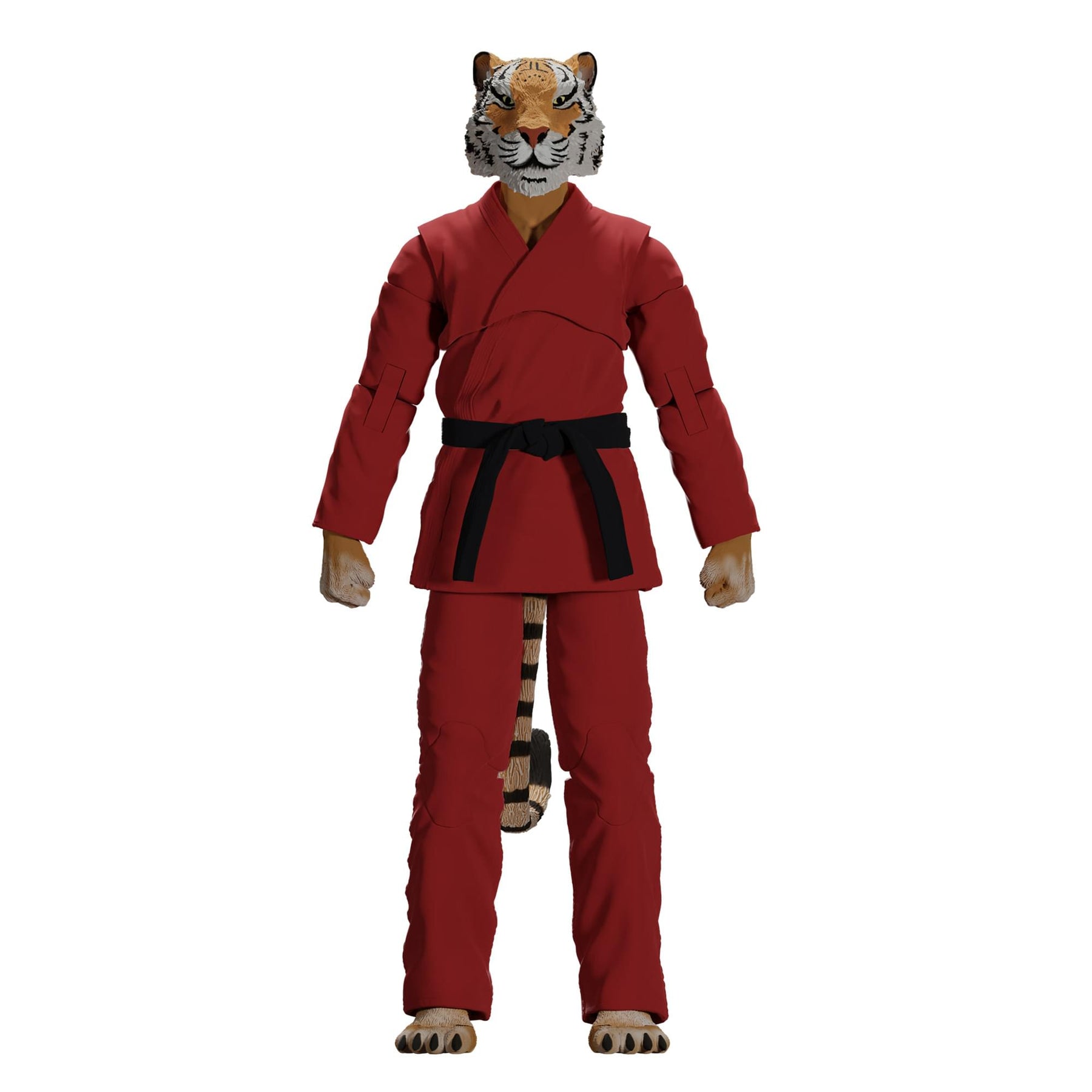 Zoo Jitsu Fighters 6 Inch Action Figure | Tiago the Tiger with Red Gi