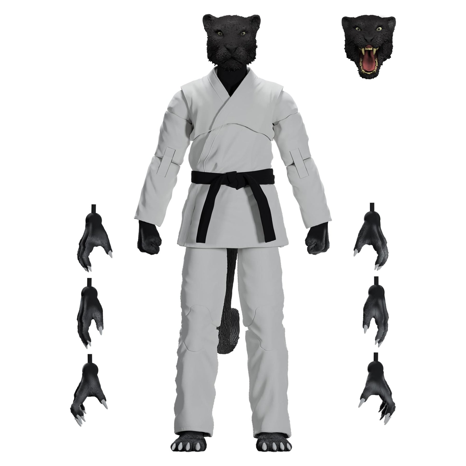 Zoo Jitsu Fighters 6 Inch Action Figure | Paulo the Panther with White Gi