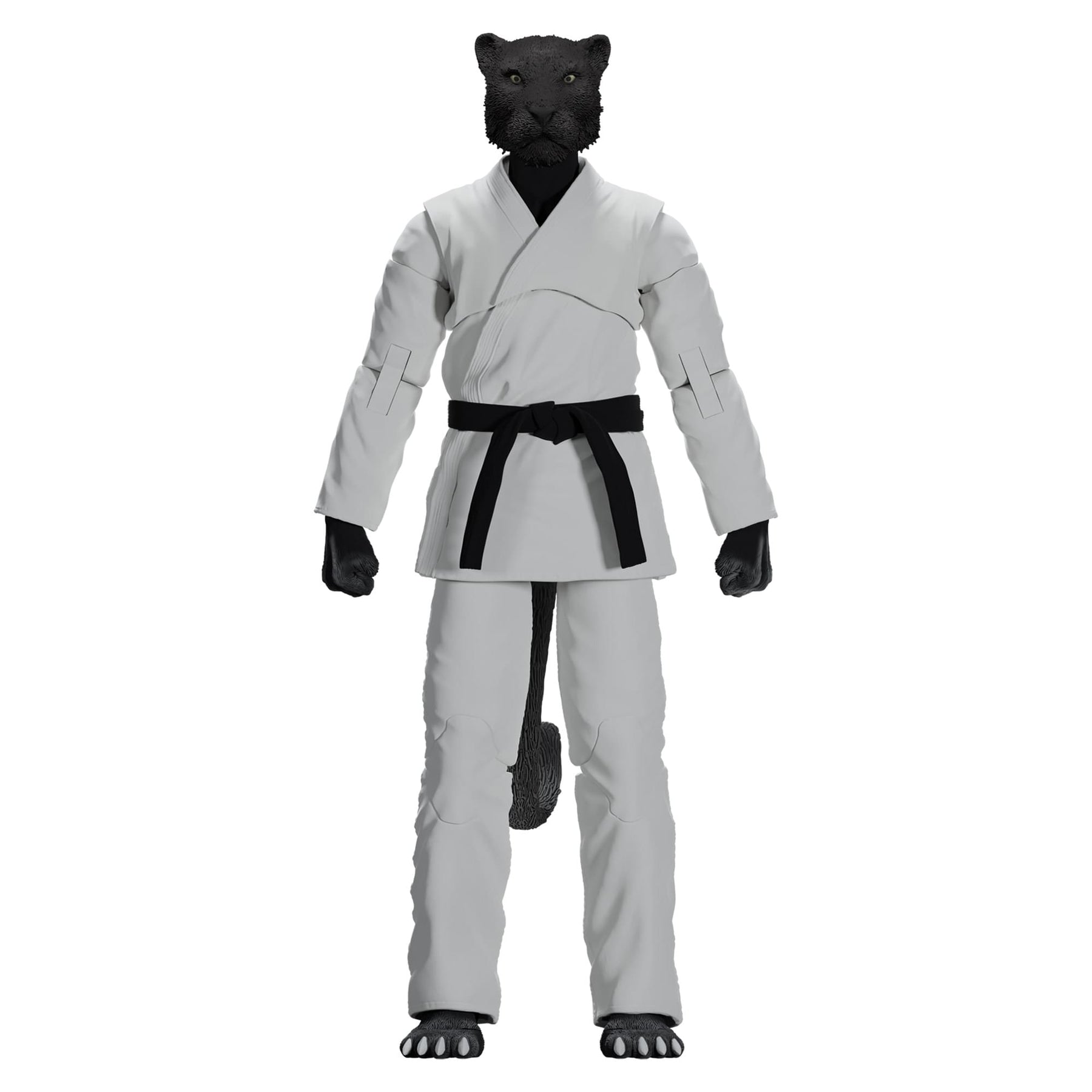 Zoo Jitsu Fighters 6 Inch Action Figure | Paulo the Panther with White Gi