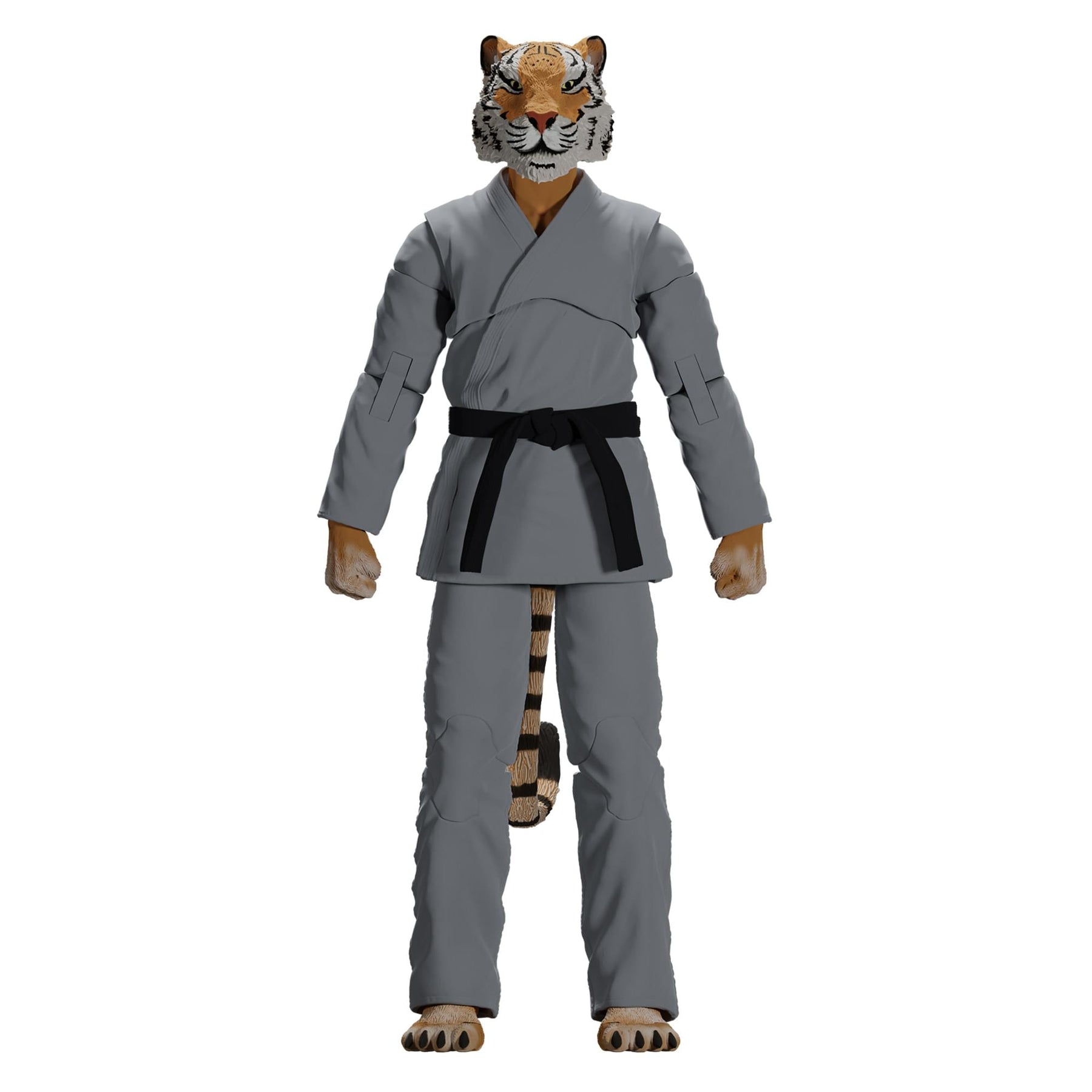 Zoo Jitsu Fighters 6 Inch Action Figure | Tiago the Tiger with Gray Gi