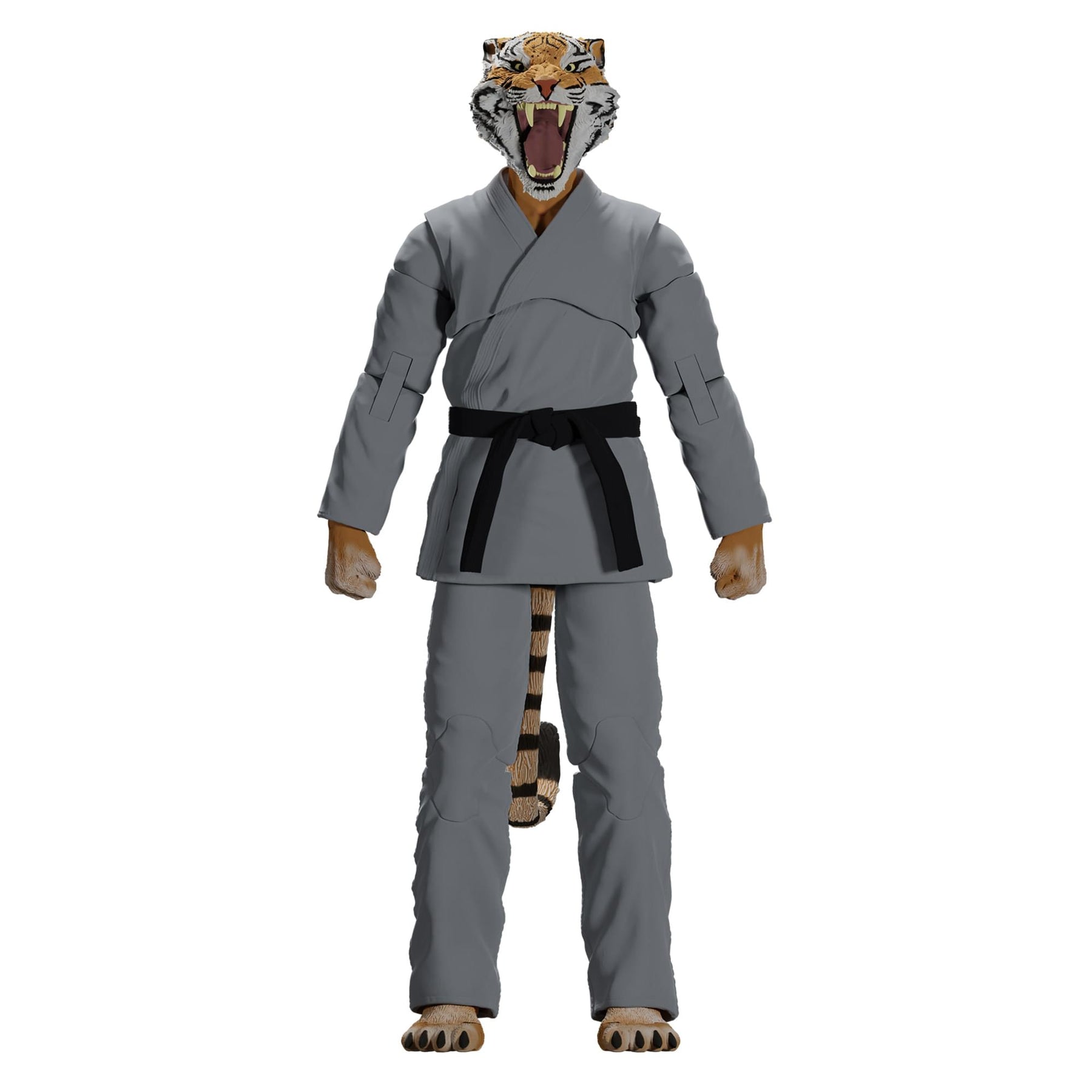 Zoo Jitsu Fighters 6 Inch Action Figure | Tiago the Tiger with Gray Gi
