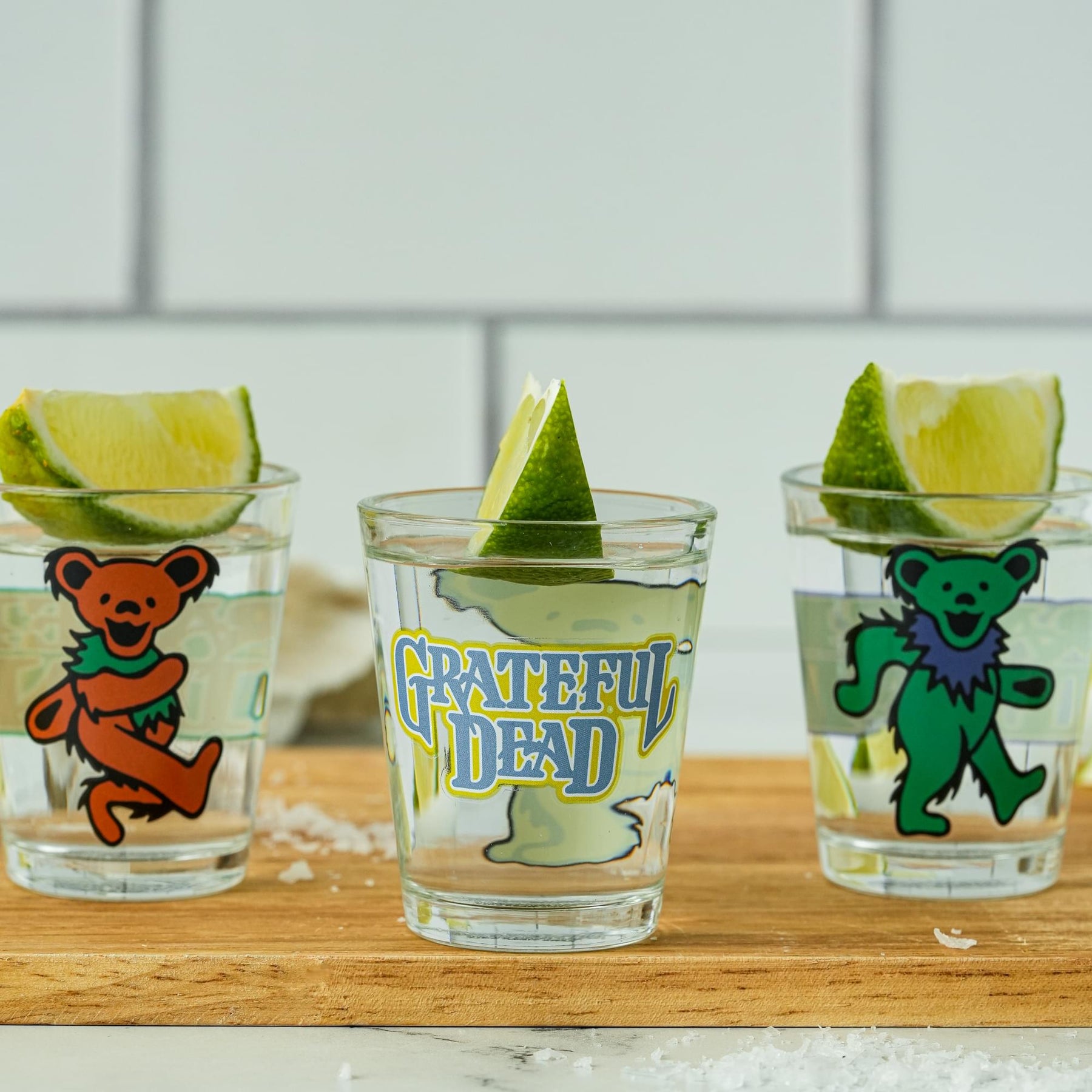 Grateful Dead Dancing Bears 4-Piece 1.5oz Shot Glass Set