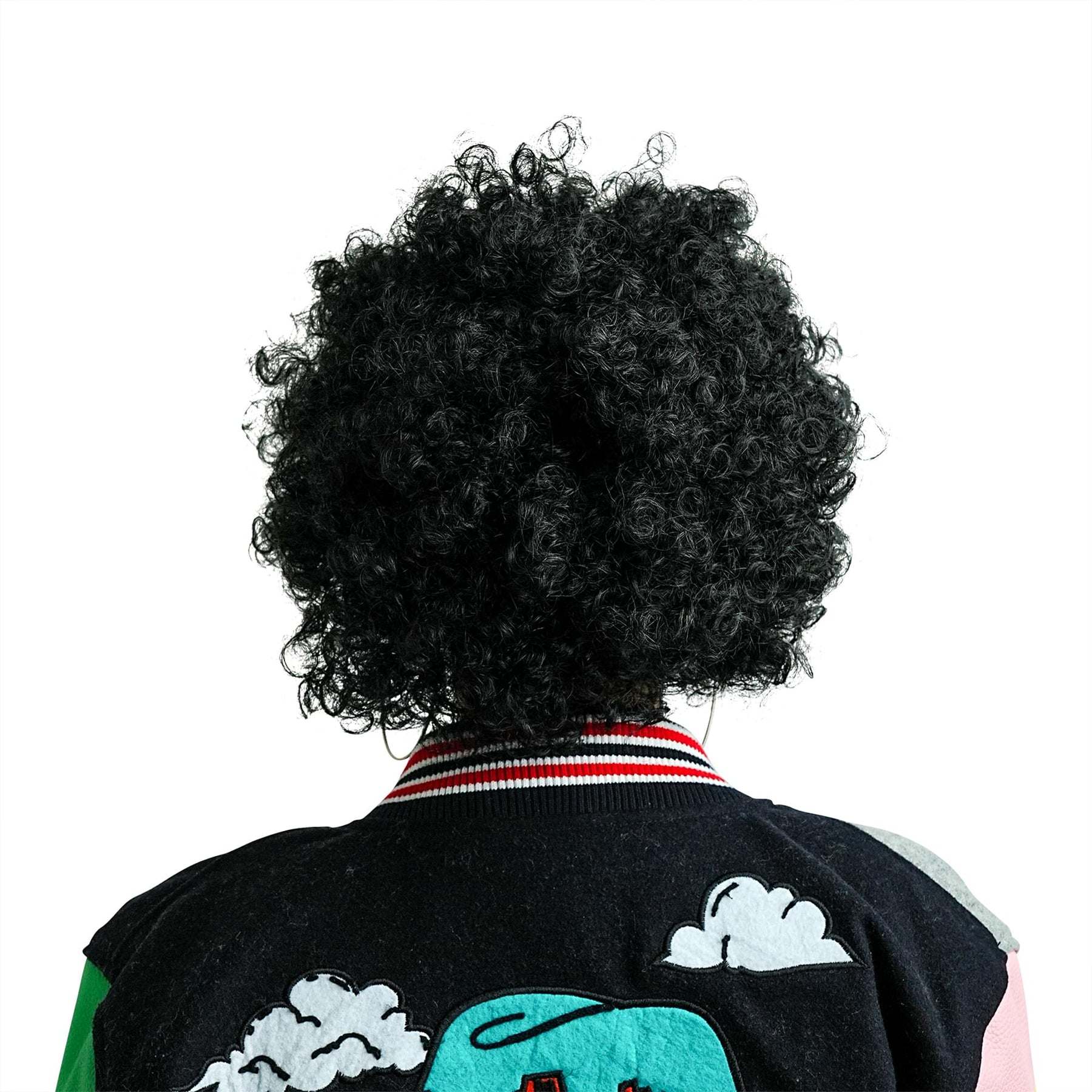 Warriors Afro Costume Black Wig Adult One Size