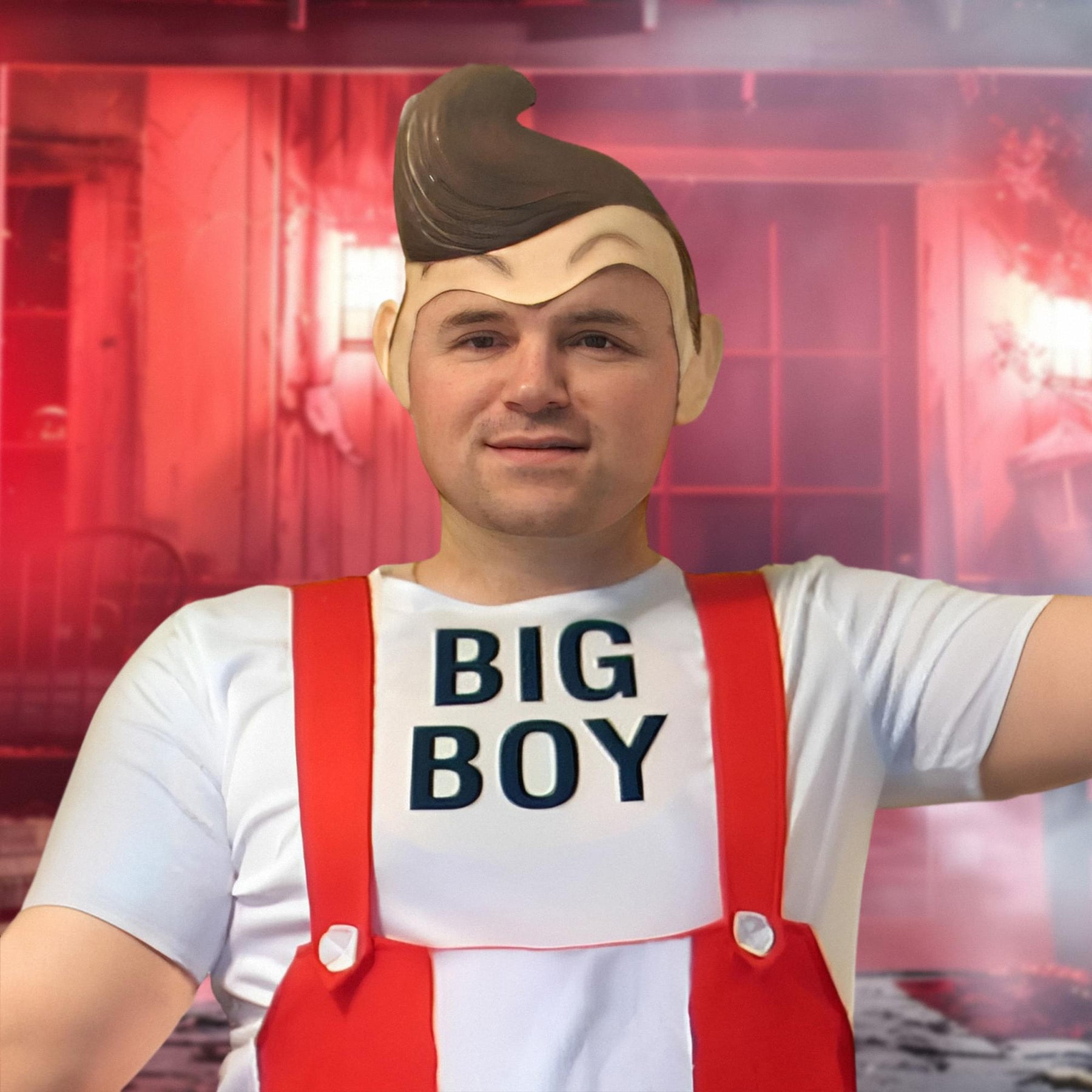Big Boy Deluxe Adult Cartoon Latex Costume Wig