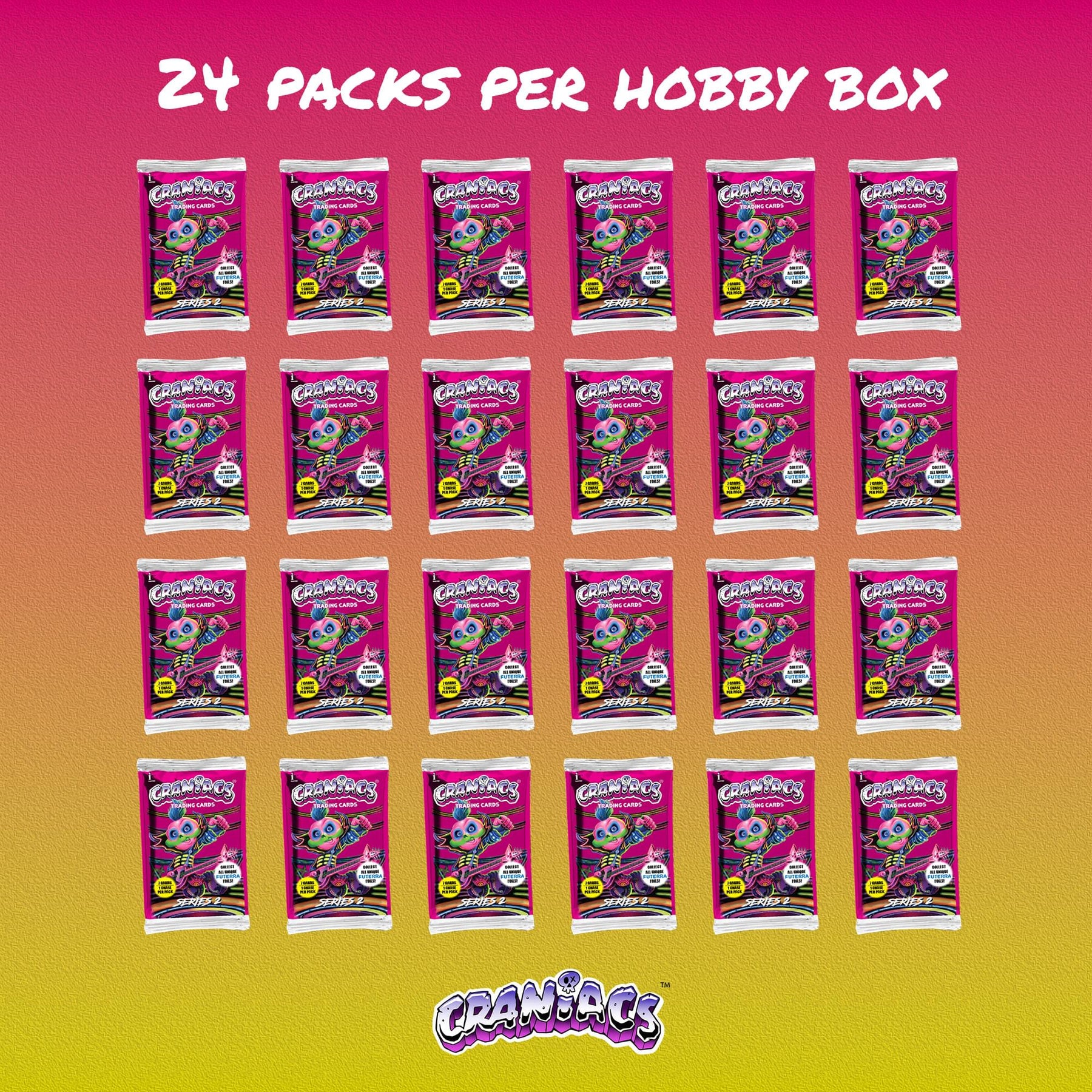 Craniacs Series 2 Trading Cards 24-Pack Hobby Box