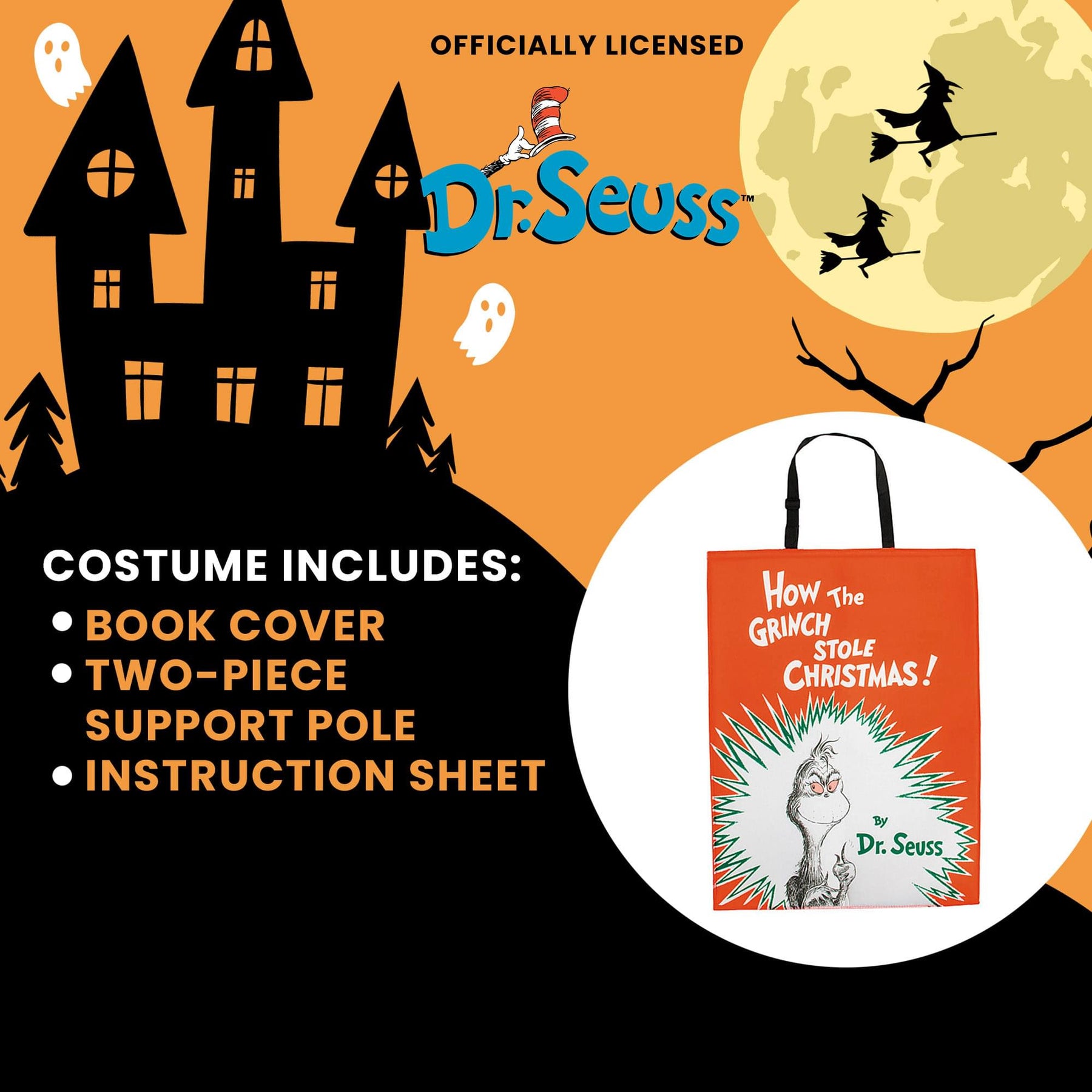 Dr Seuss The Grinch Book Quik Change™ Adult Costume | One Size