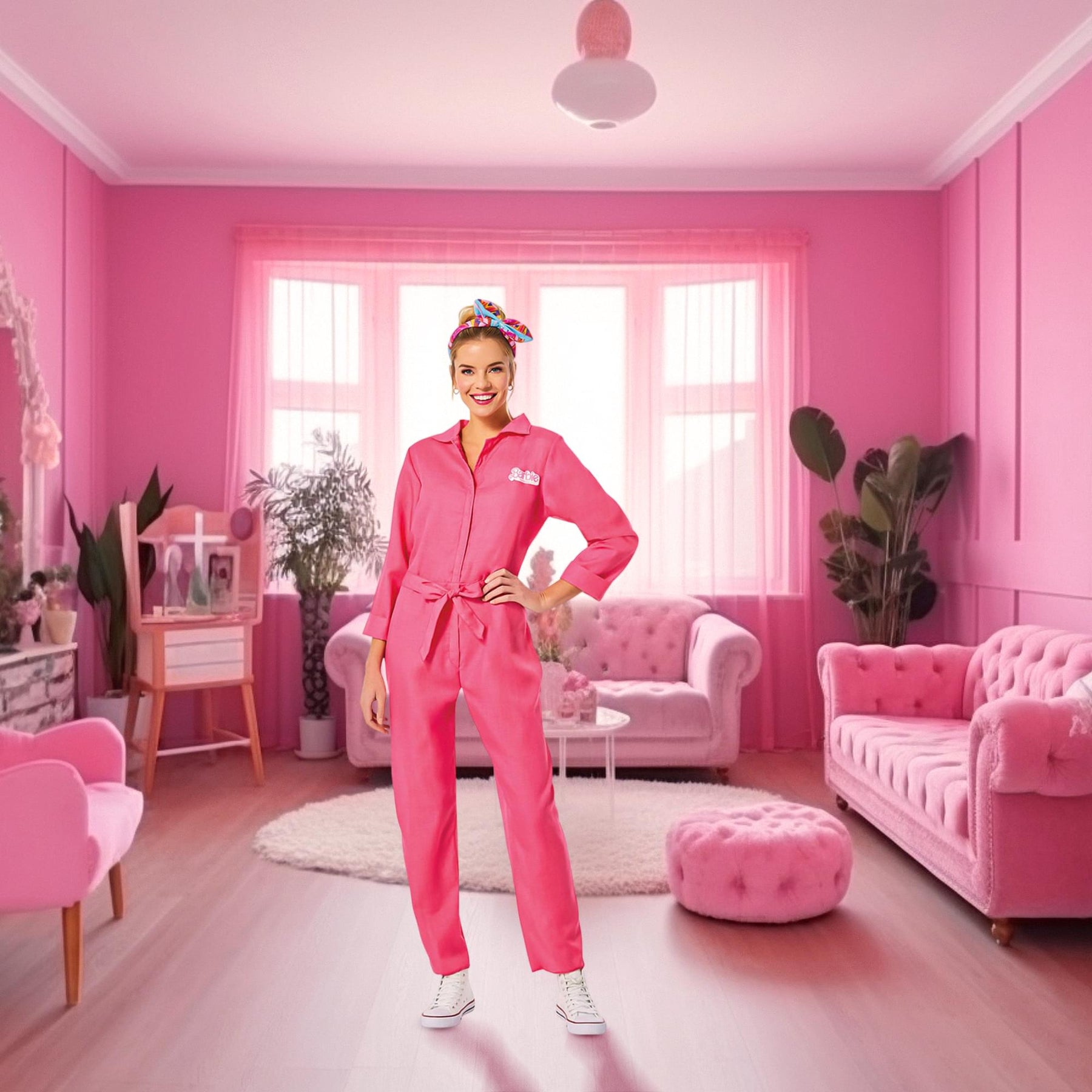 Barbie Pink Adult Jumpsuit