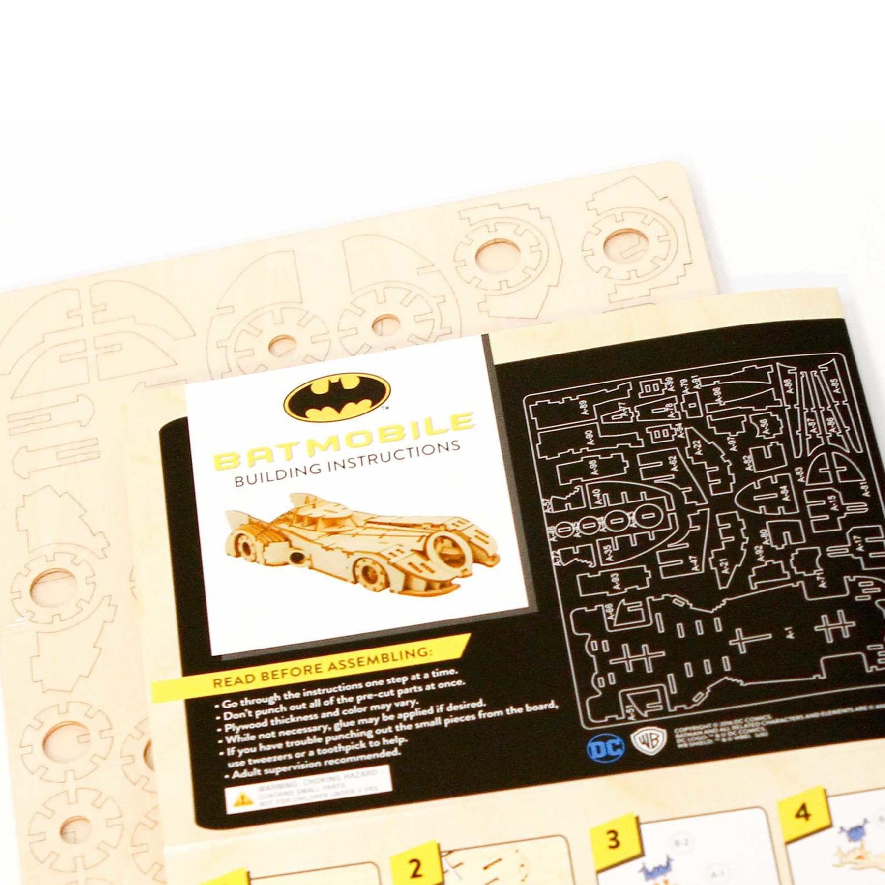 DC Comics Incredibuilds Batmobile 3D Wood Model and Book