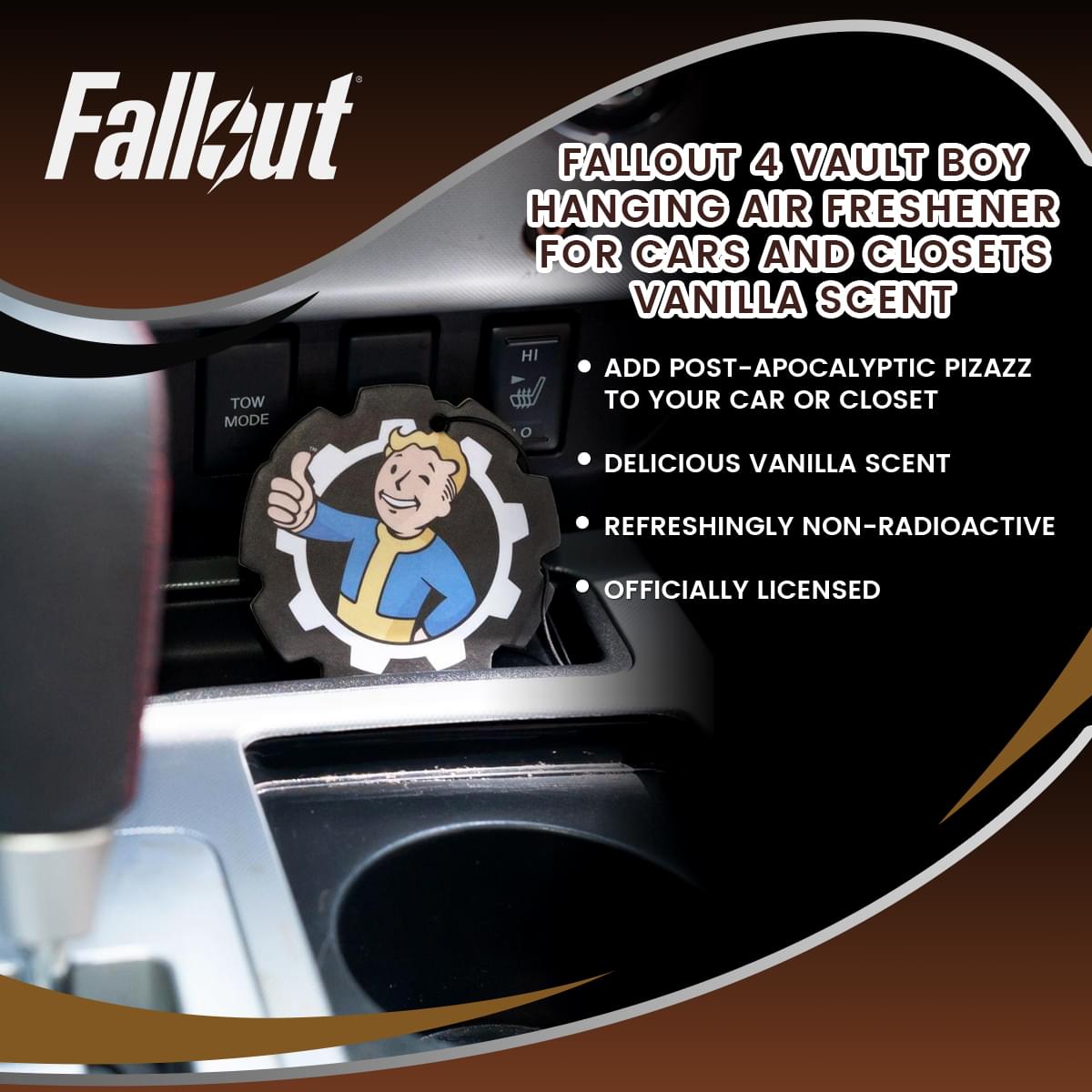 Fallout 4 Vault Boy Hanging Air Freshener for Cars and Closets | Vanilla Scent