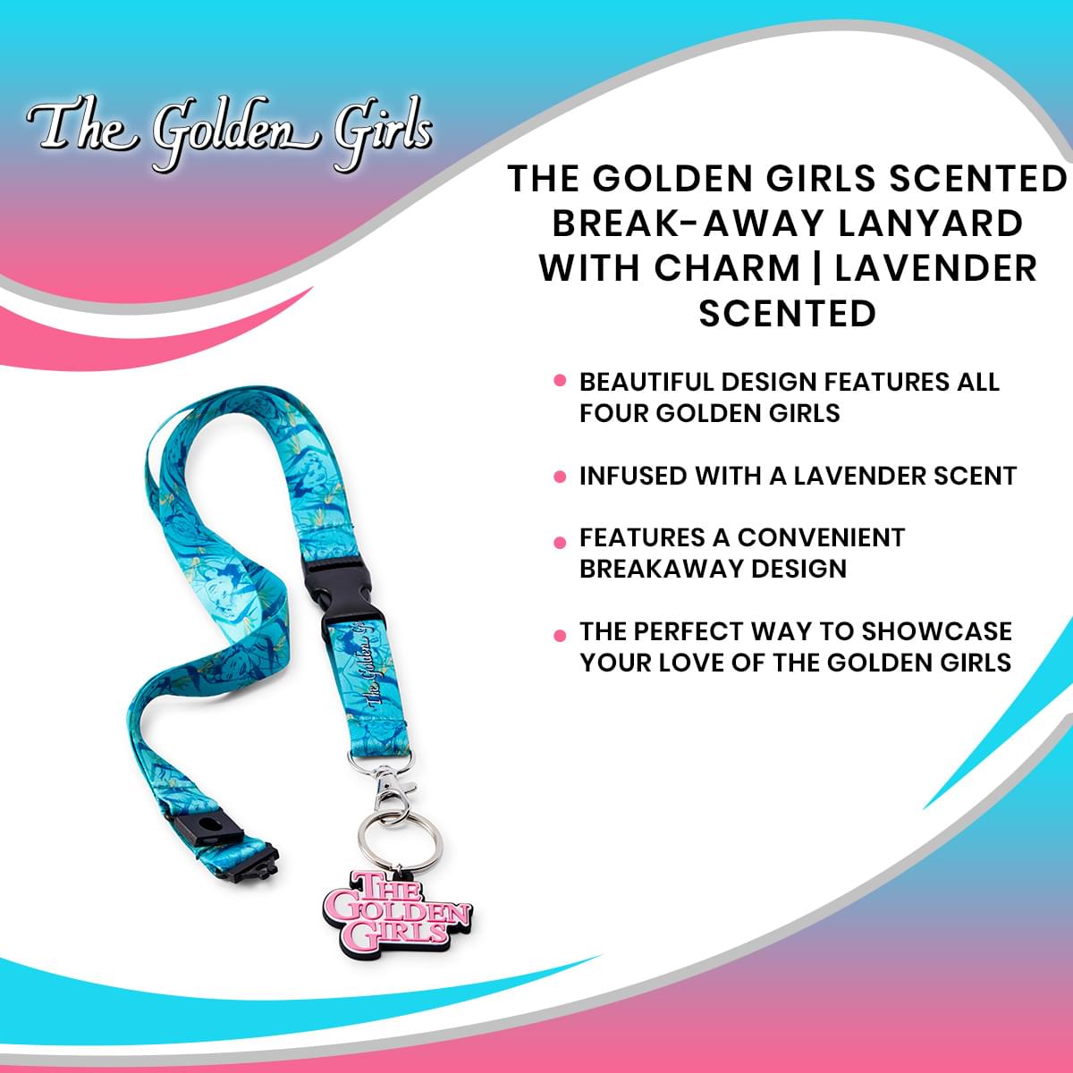 The Golden Girls Scented Break-Away Lanyard With Charm | Lavender Scented