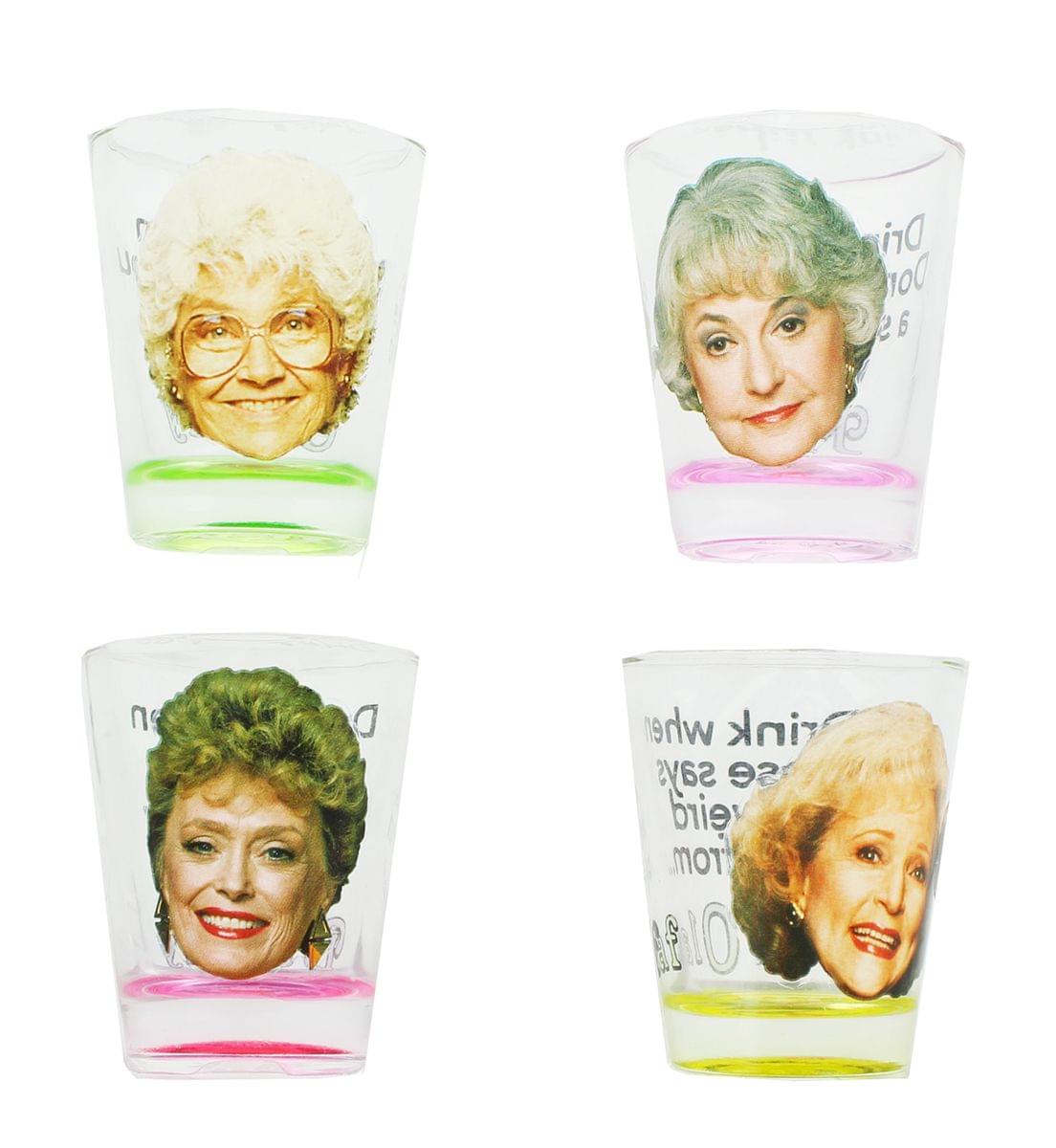 The Golden Girls Clue Board Game, Shot Glass 4-Pack and Enamel Pins Bundle