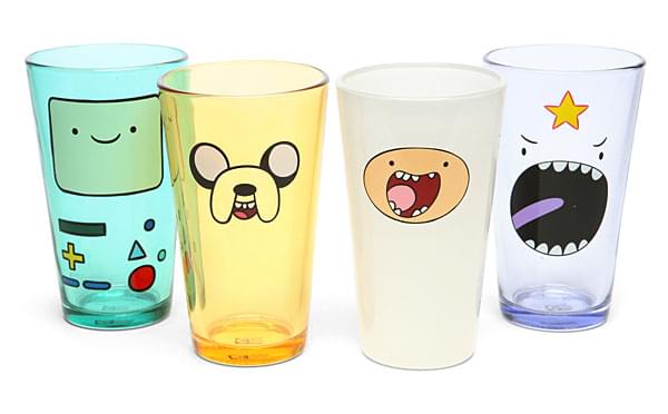 Adventure Time Faces 4 Piece Pint Glass Set