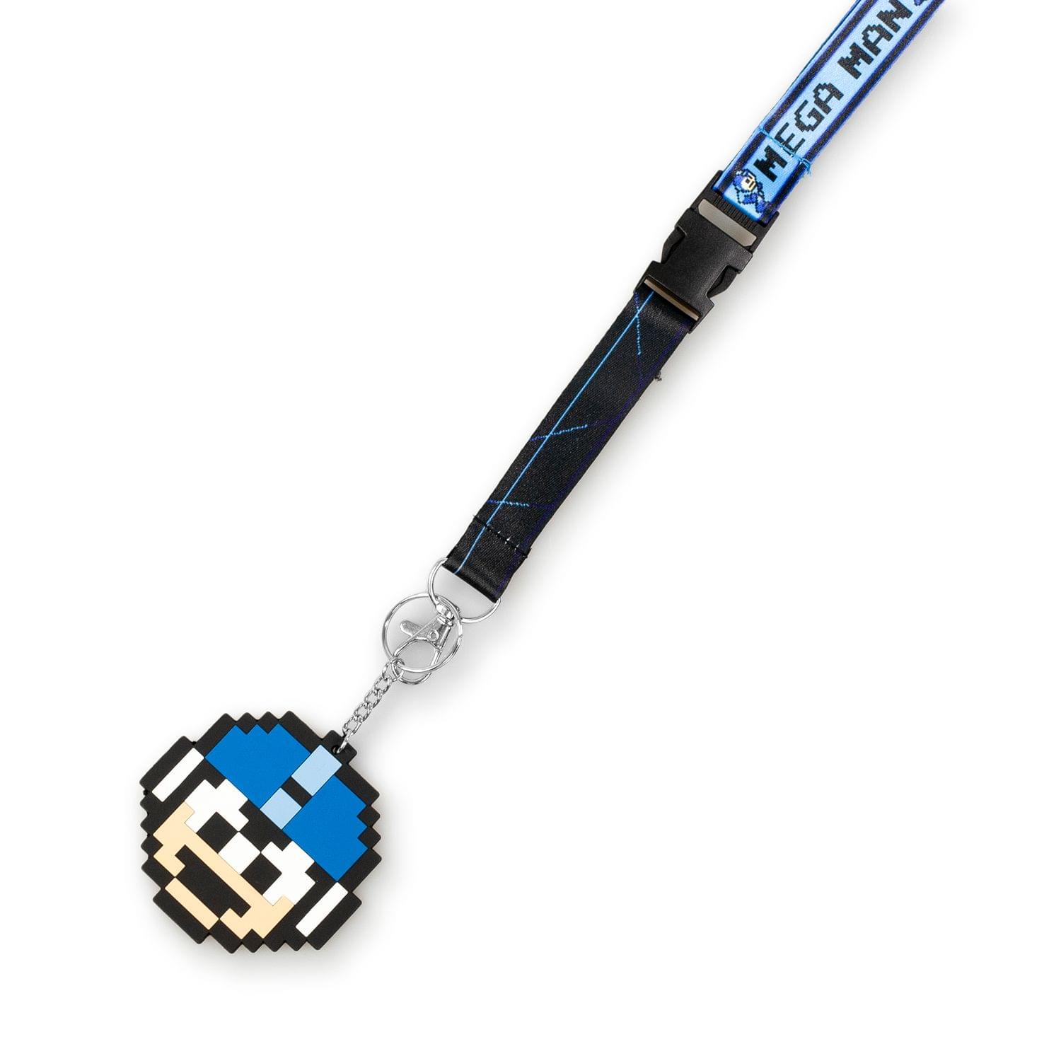 Mega Man collectibles | Mega Man 1987 Lanyard | 8 - Bit Mega Man Charm