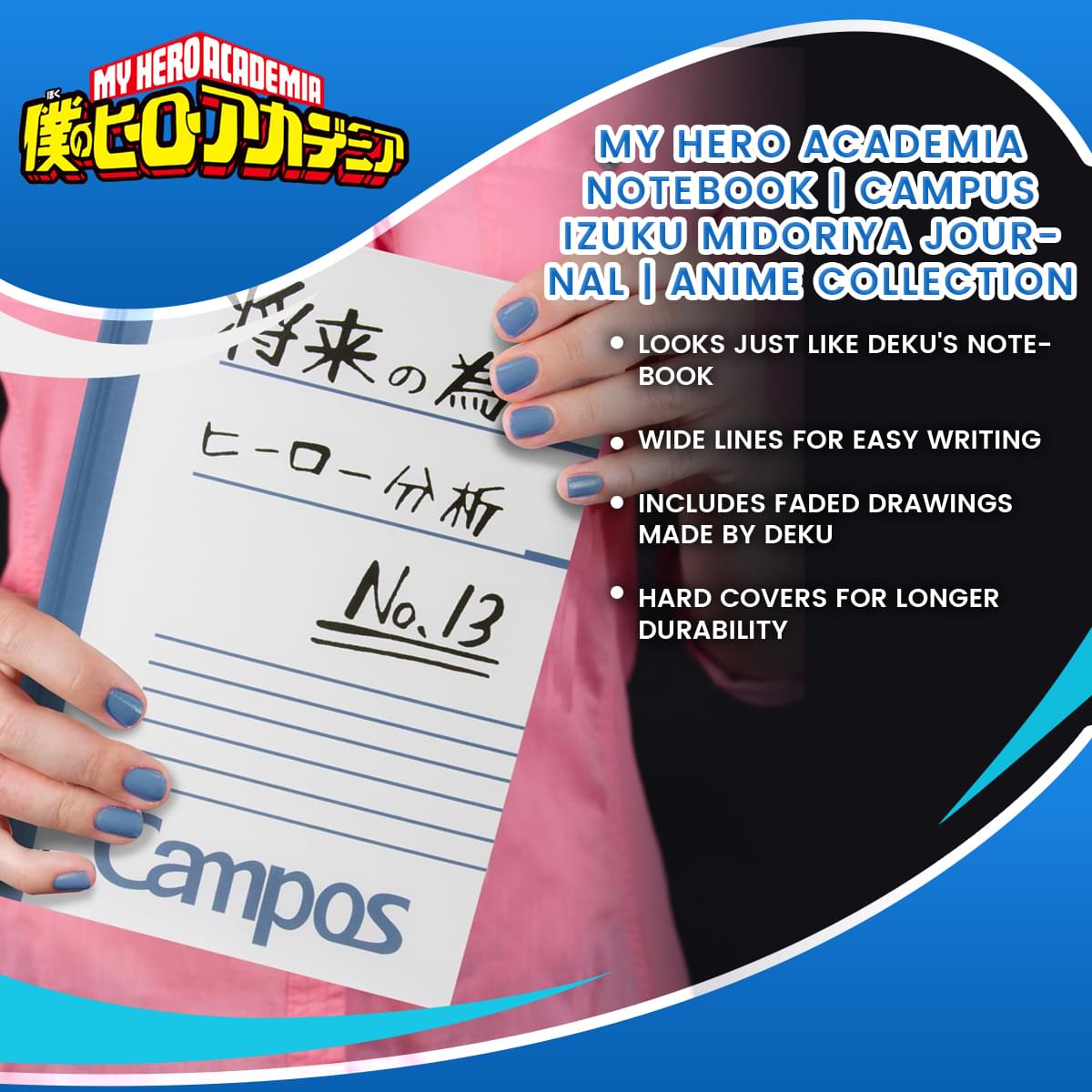 My Hero Academia Notebook | Campus Izuku Midoriya Journal | Anime Collection