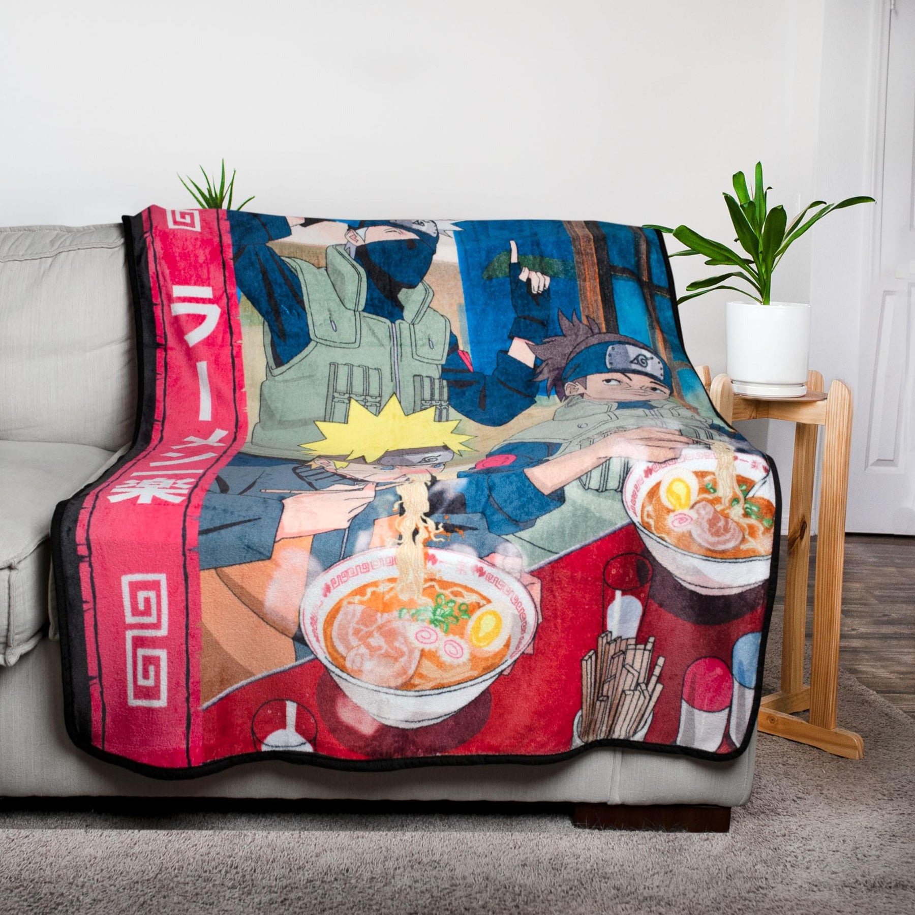 Naruto Ramen Shop Fleece Throw Blanket | 45 x 60 Inches