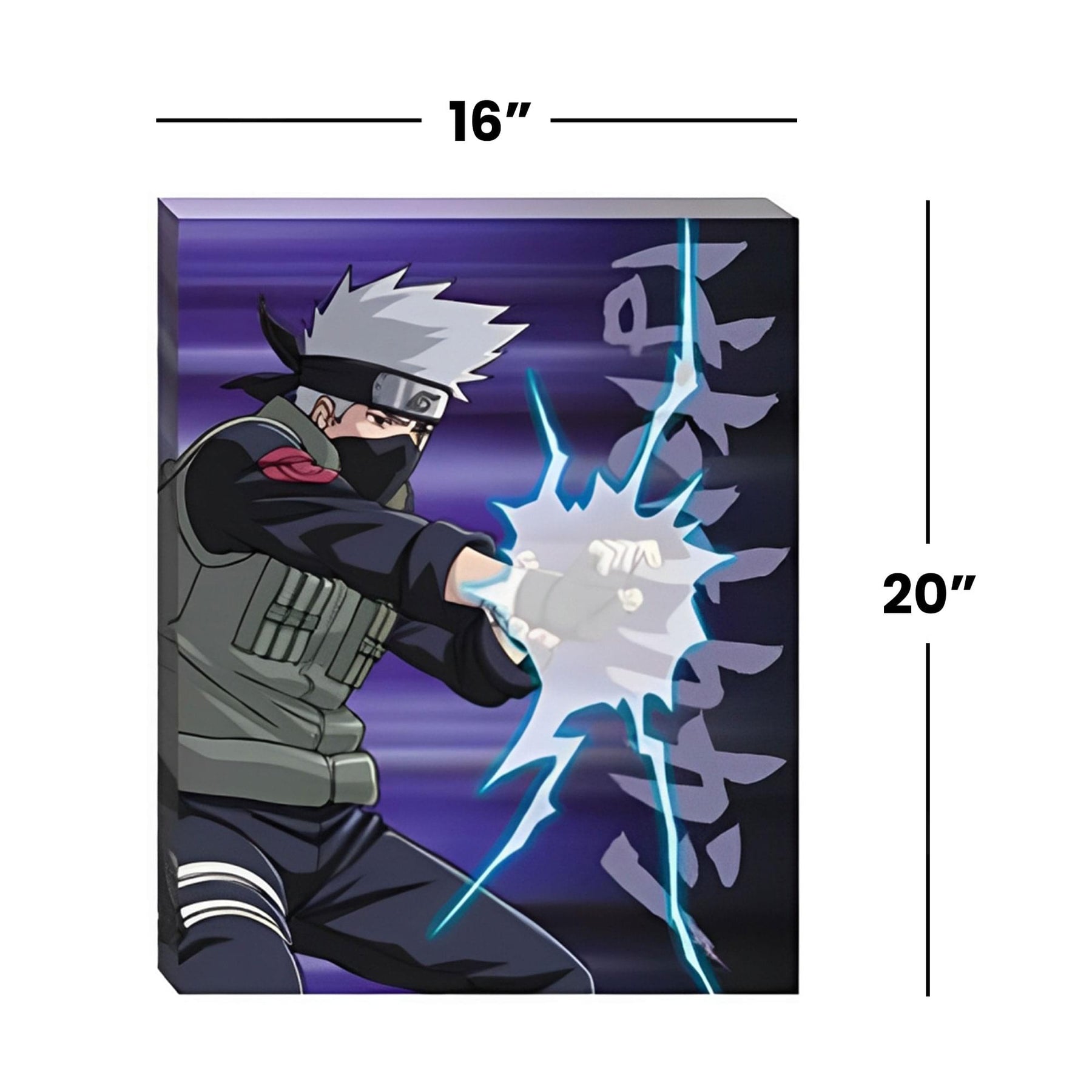 Naruto Shippuden Kakashi Chidori 20"x16" Light-Up Canvas Wall Art
