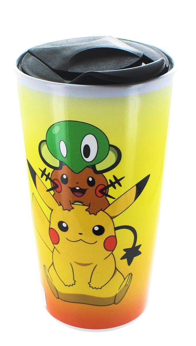 Pokemon 16oz Travel Mug Set: Charizard, Charmander, Pikachu, Group