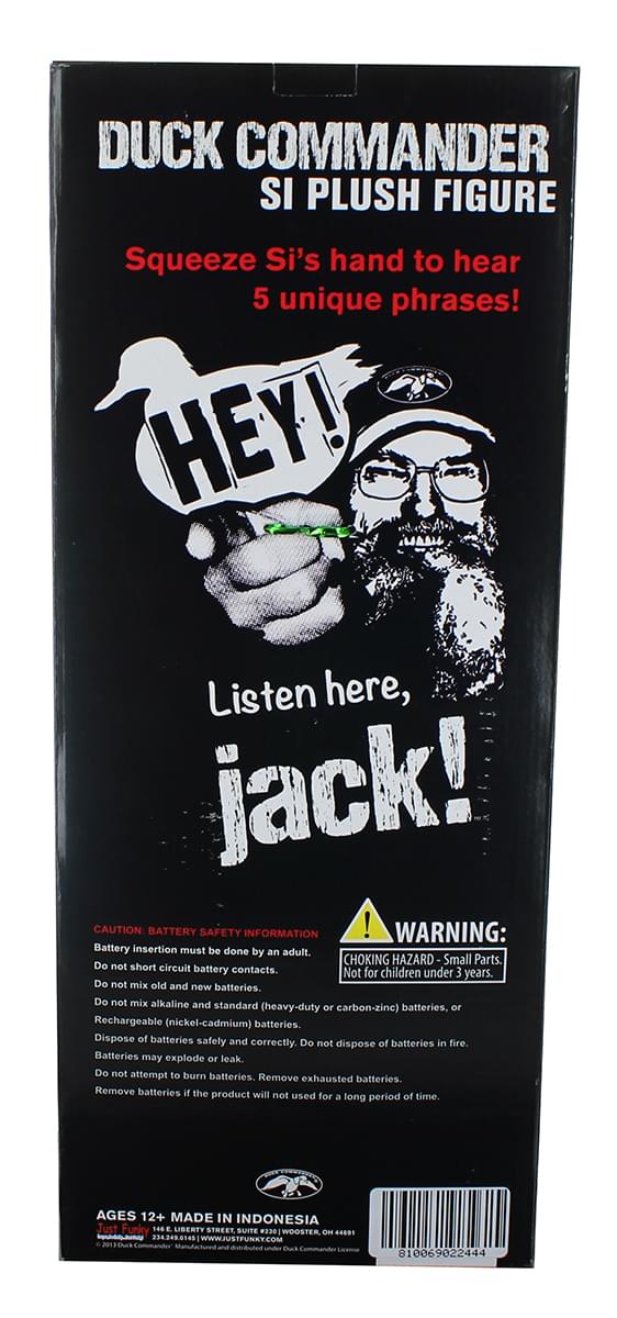 Duck Dynasty Duck Commander Uncle Si 16" Talking Plush