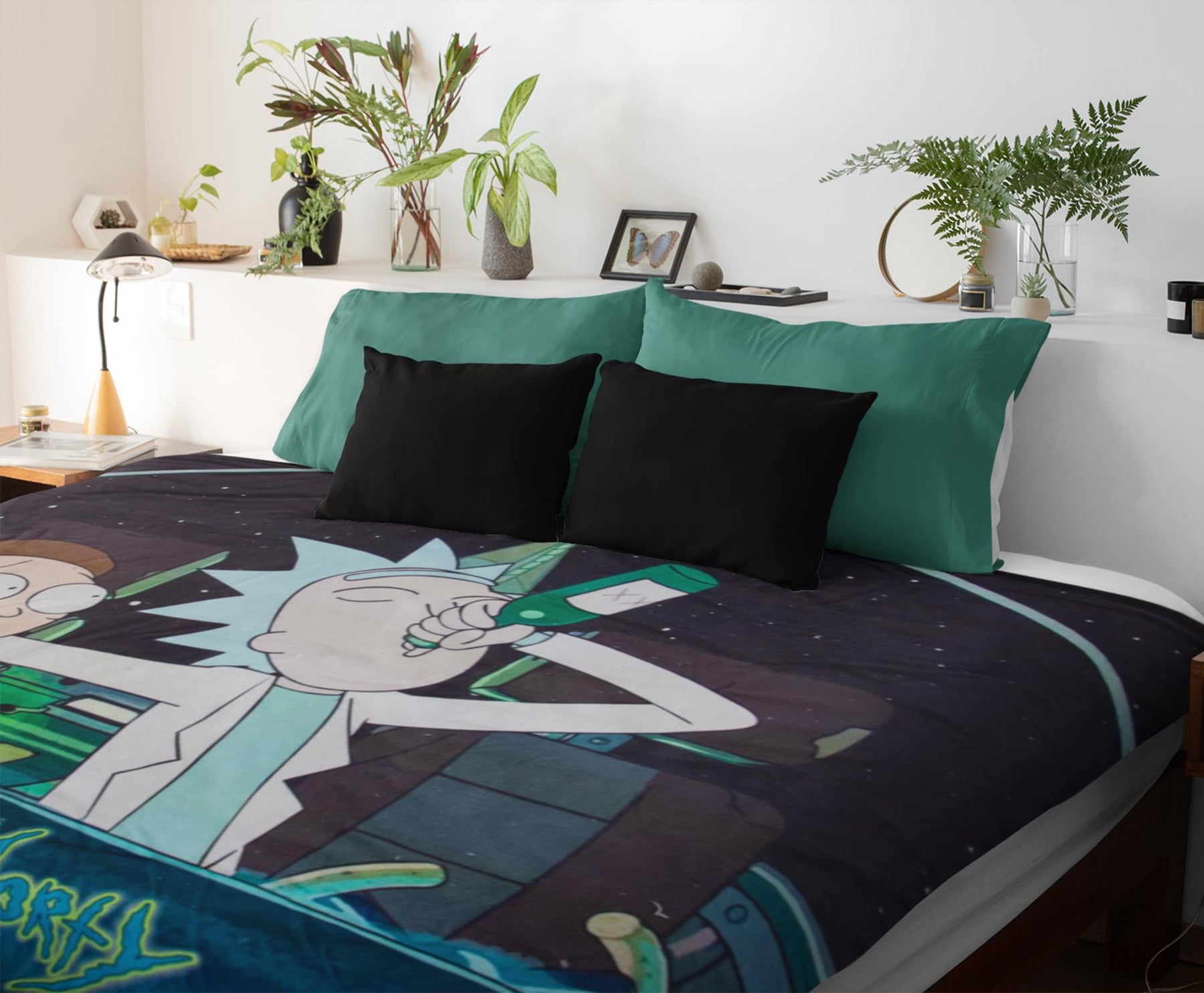 Rick and Morty Spaceship 45 x 60 Inch Fleece Throw Blanket