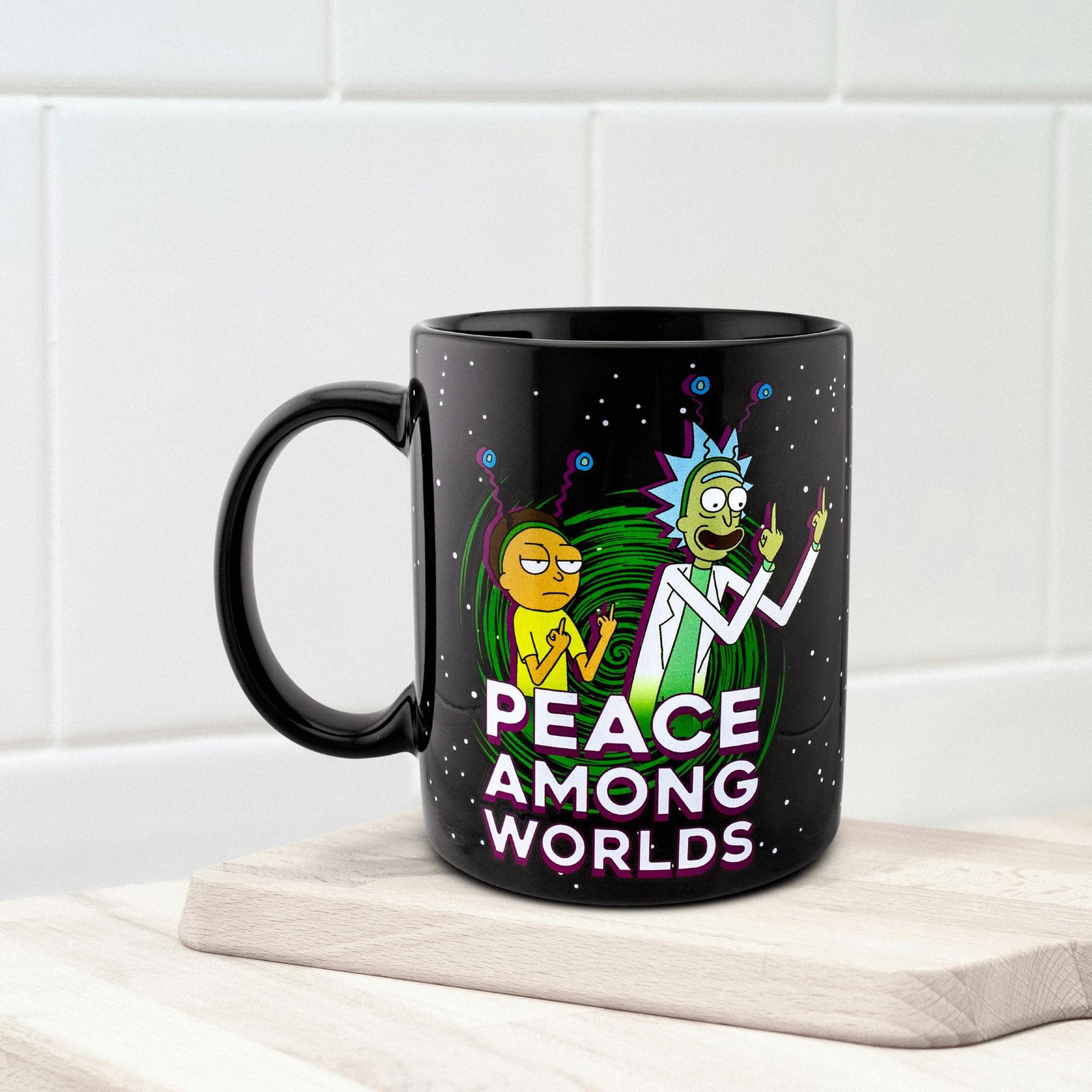 Rick and Morty "Peace Among Worlds" 16 Ounce Mug & Air Freshener Set