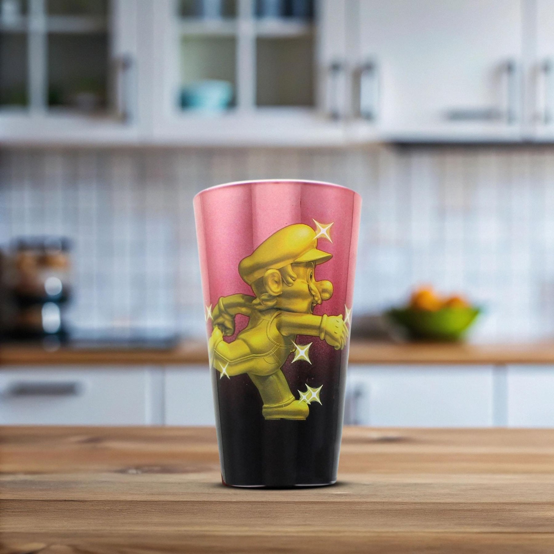 Super Mario Bros. Gold Mario Metal Plated Pint Glass