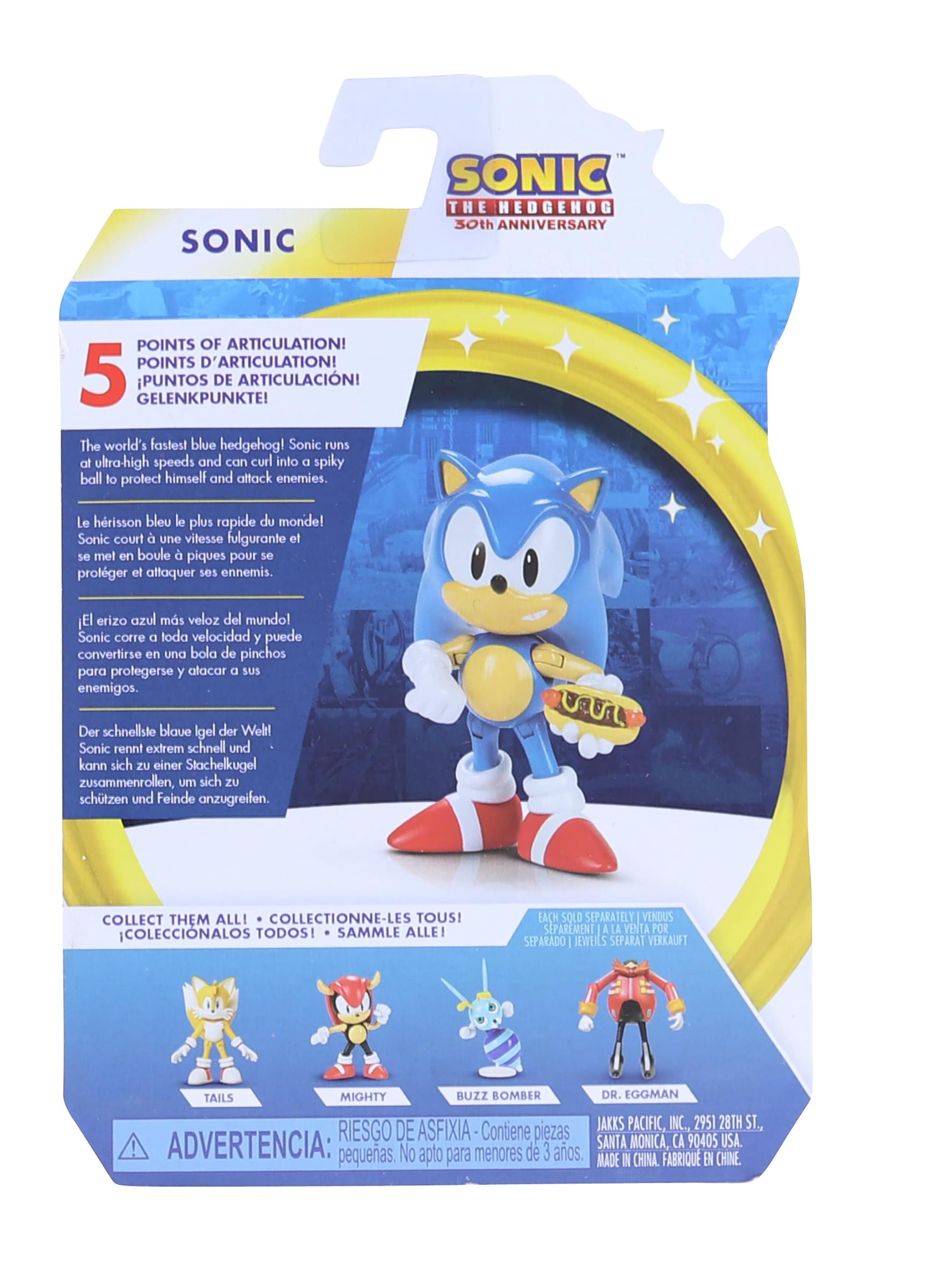 Sonic the Hedgehog 2.5 Inch Figure | Classic Sonic w/ Hot Dog