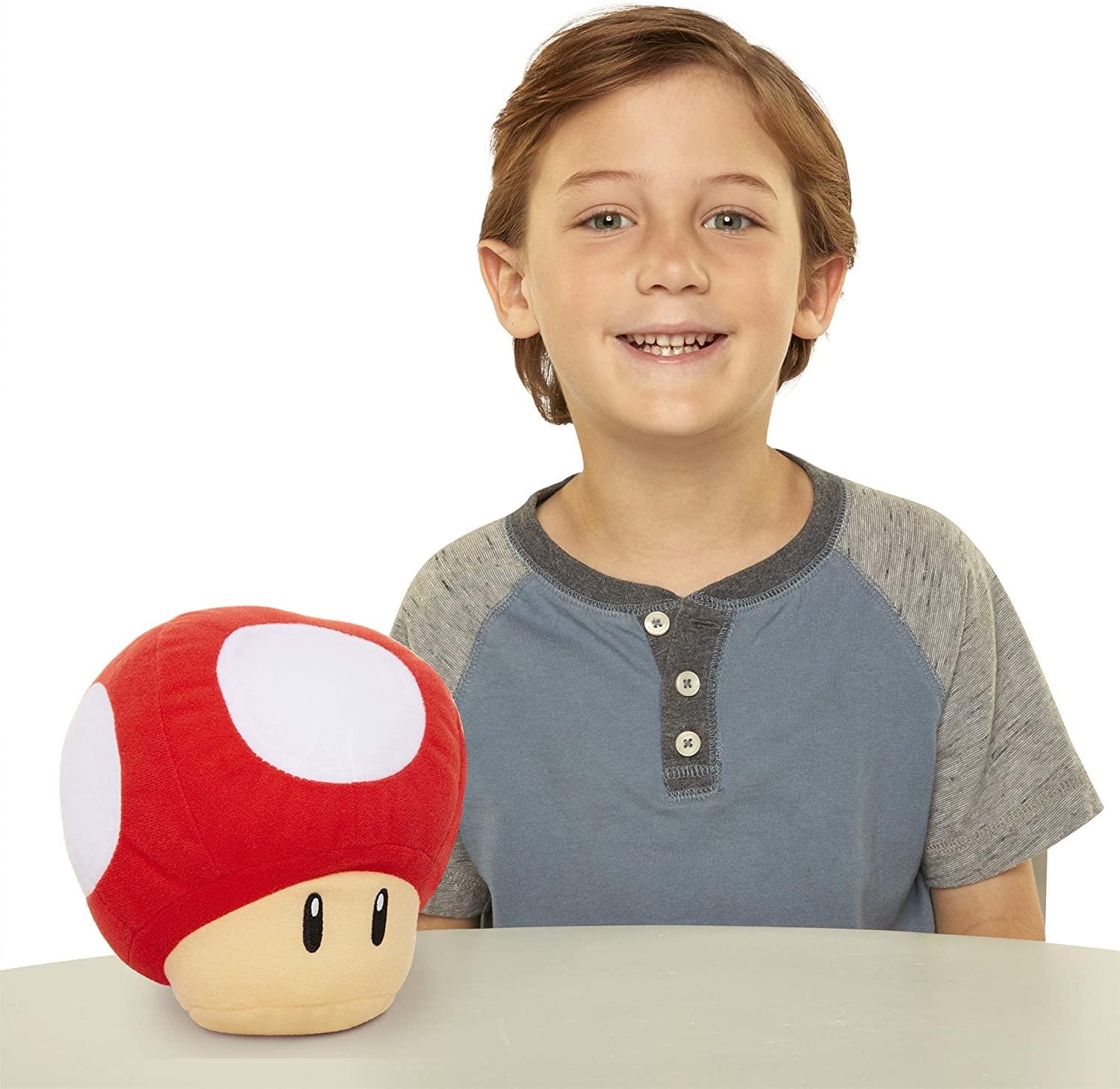 Super Mario Bros. 8 Inch 1 Up Mushroom Plush with Sound