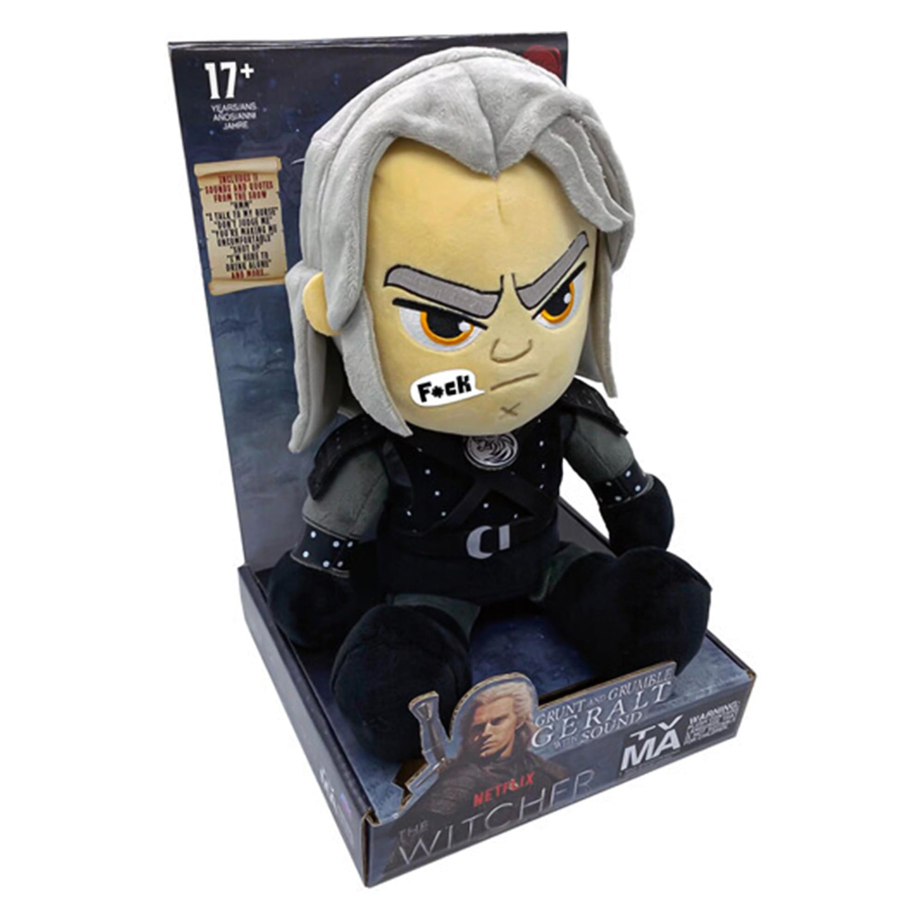 The Witcher Grunt & Grumble Geralt 11 Inch Plush with Sound