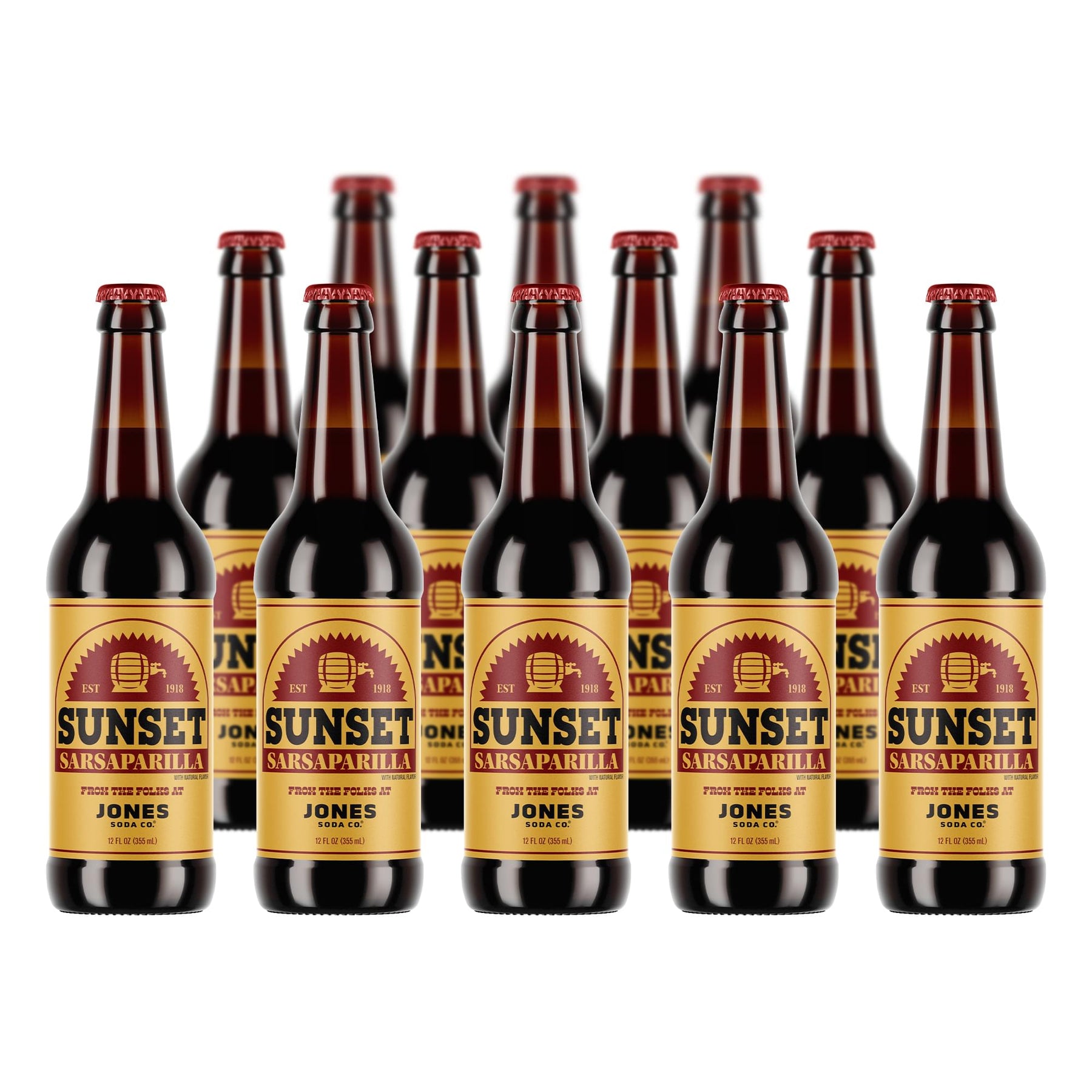 Fallout Sunset Sarsaparilla 12oz Jones Soda | 12 Pack