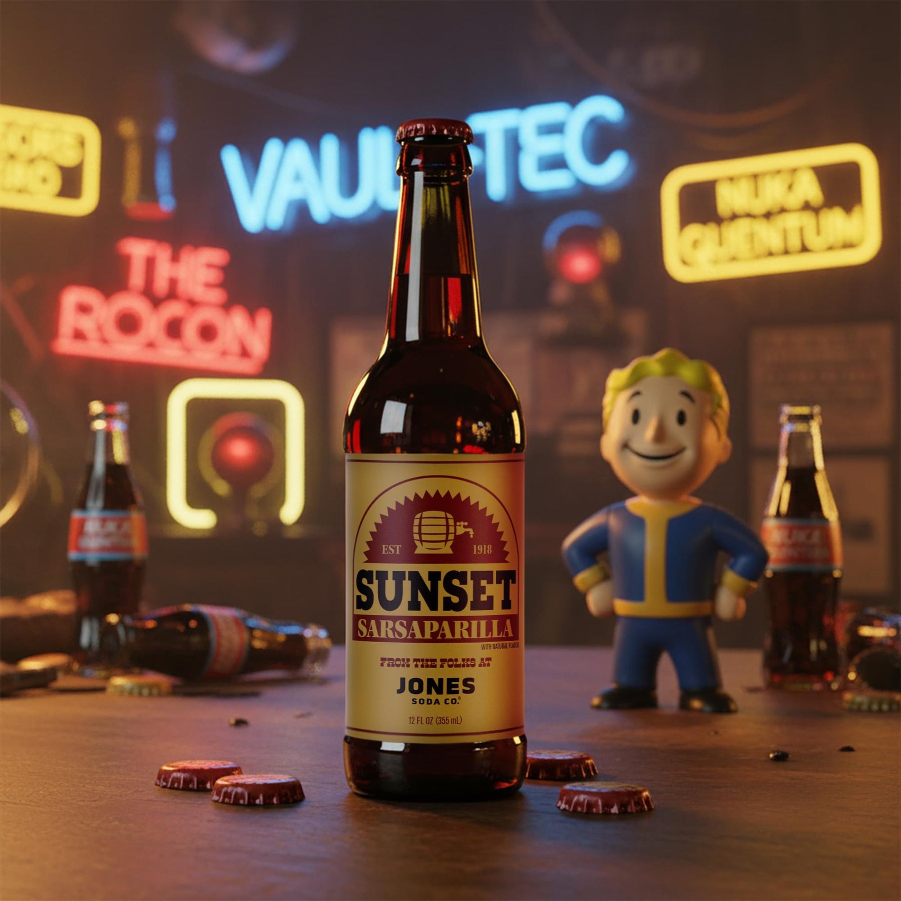 Fallout Sunset Sarsaparilla 12oz Jones Soda | 2 Pack