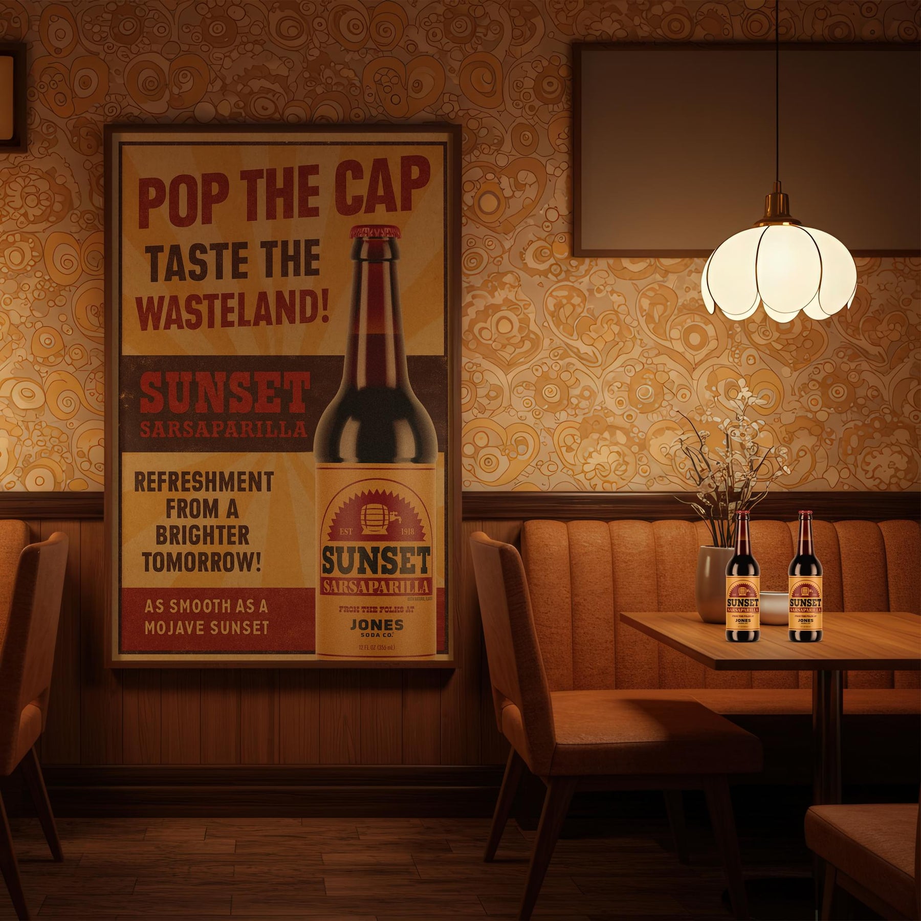 Fallout Sunset Sarsaparilla 12oz Jones Soda | Single Bottle