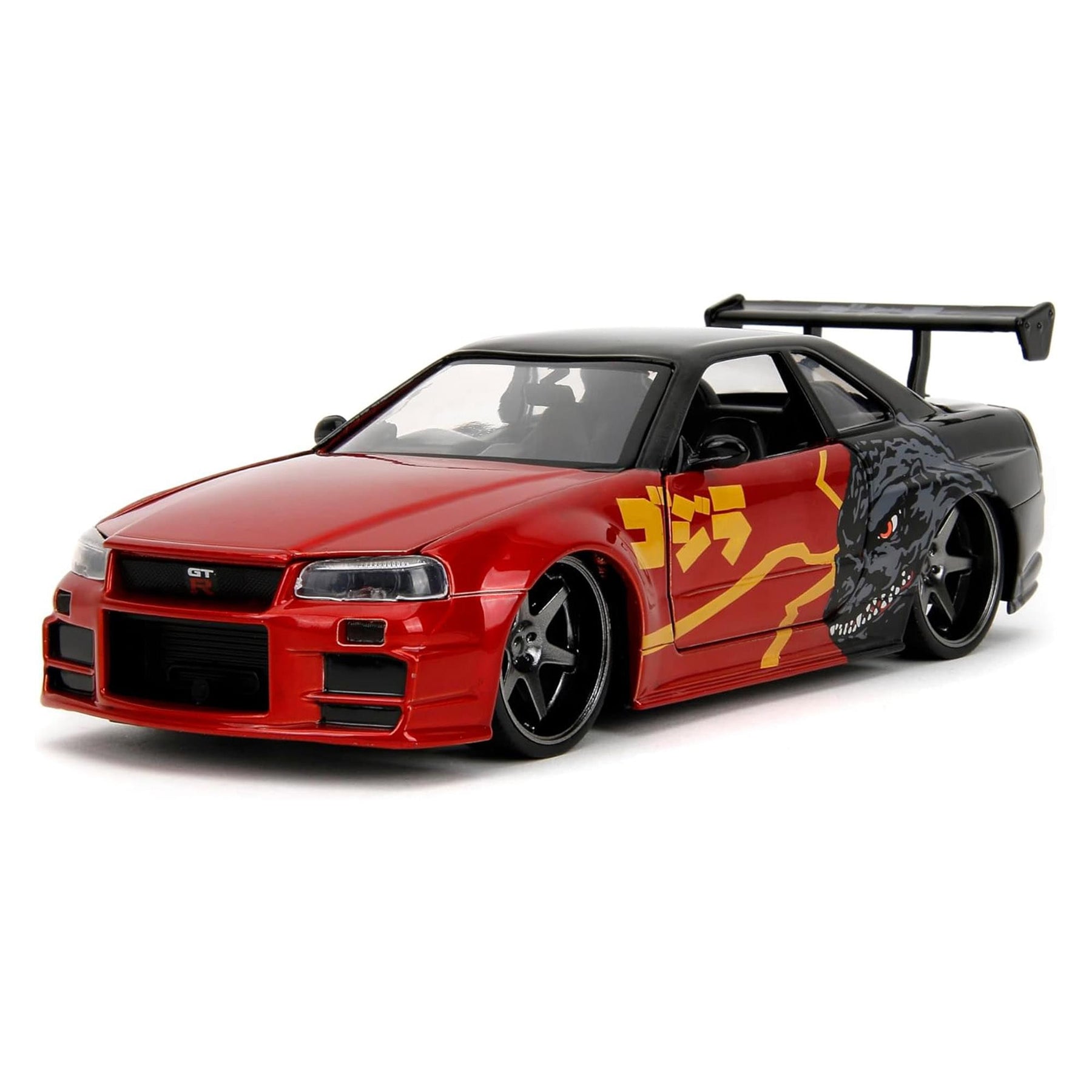 Godzilla 1:24 Nissan Skyline GT-R (R34) Diecast Vehicle with Figure