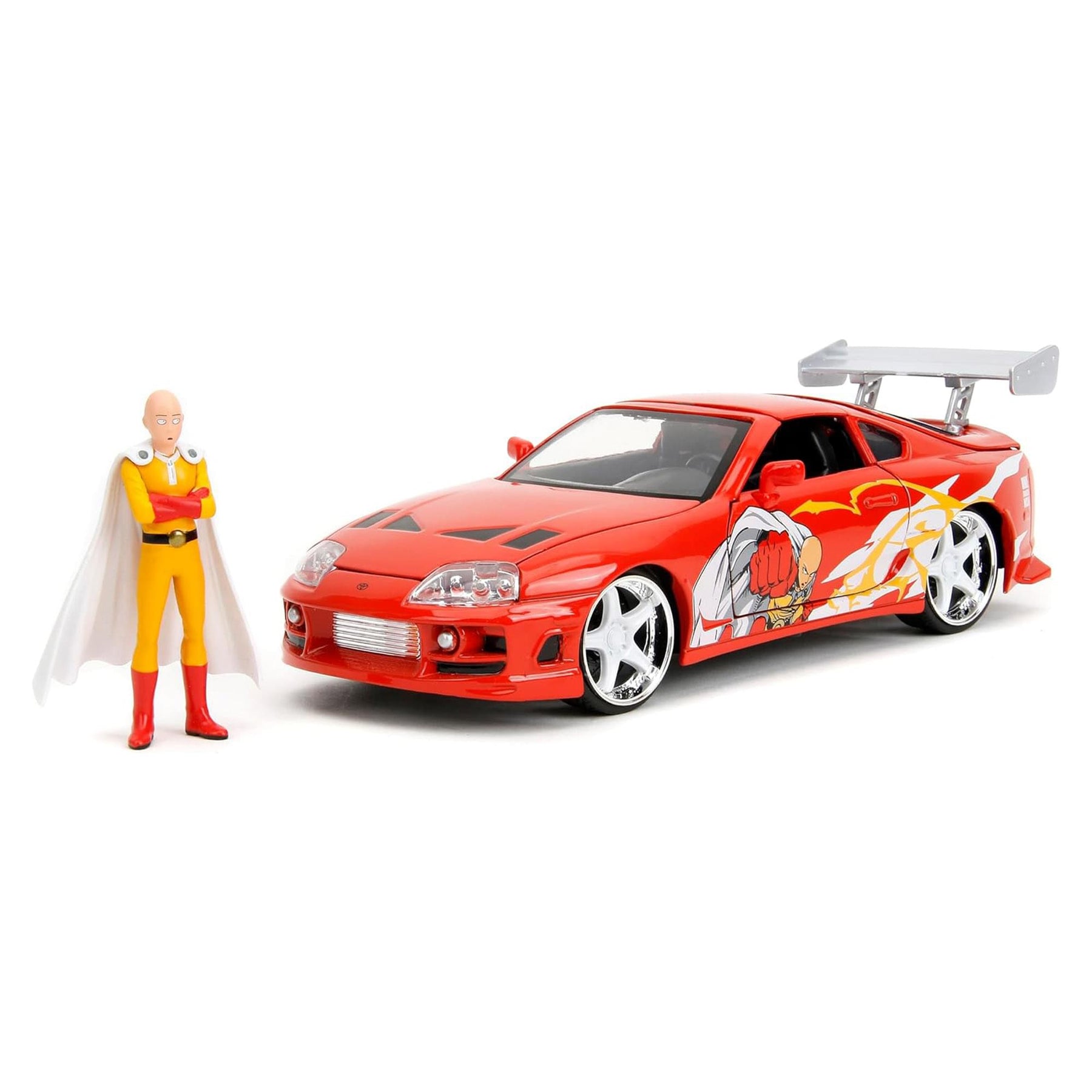 One Punch Man 1:24 1995 Toyota Supra Diecast Vehicle with Figure