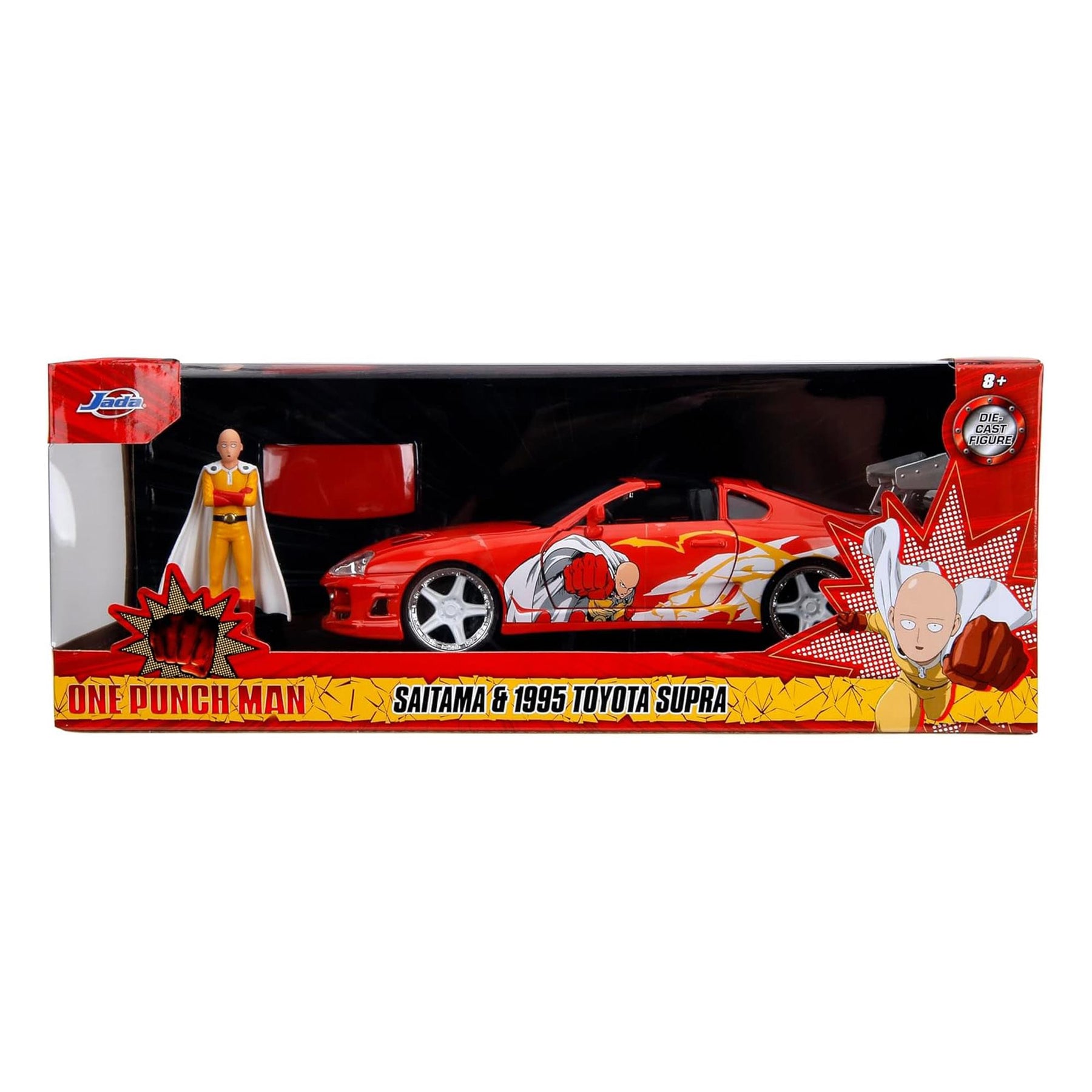 One Punch Man 1:24 1995 Toyota Supra Diecast Vehicle with Figure