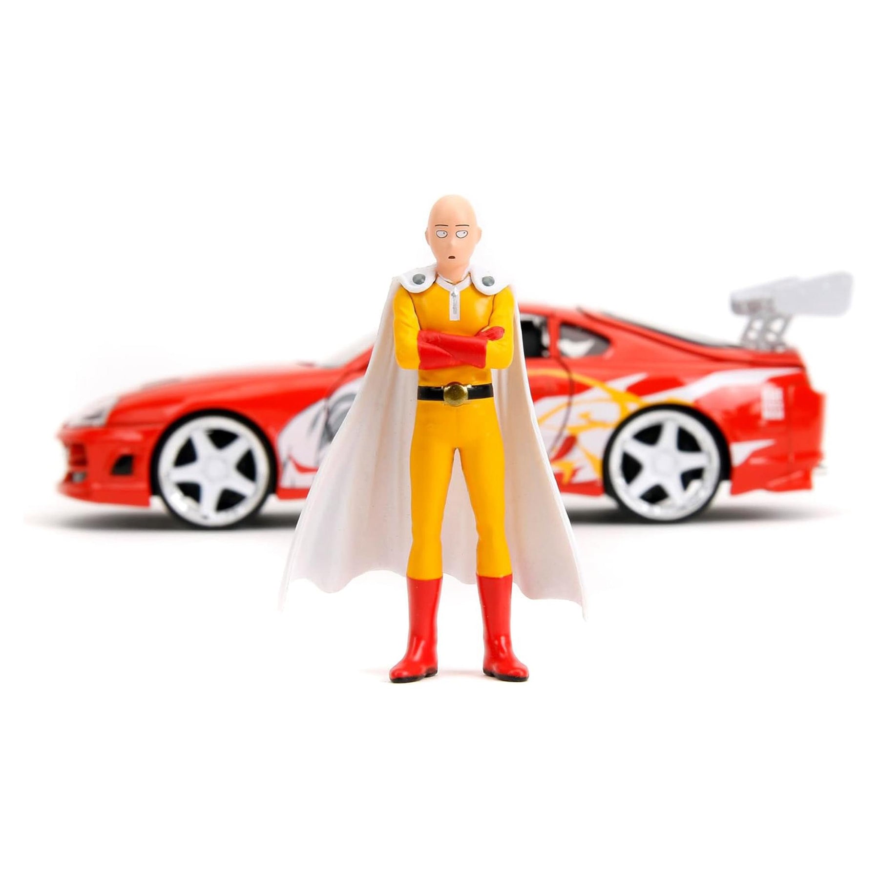 One Punch Man 1:24 1995 Toyota Supra Diecast Vehicle with Figure